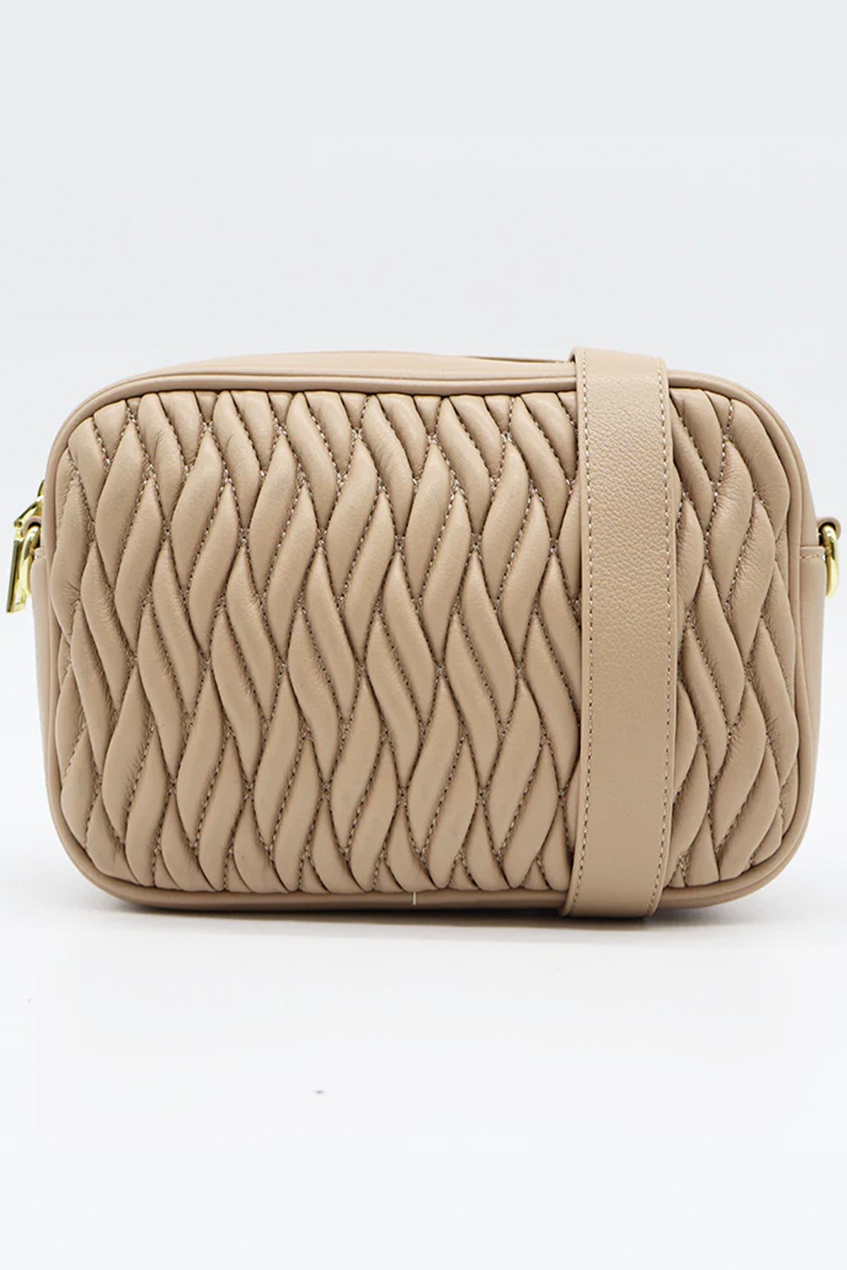 Ruby Rouche Cross Body Bag Nude