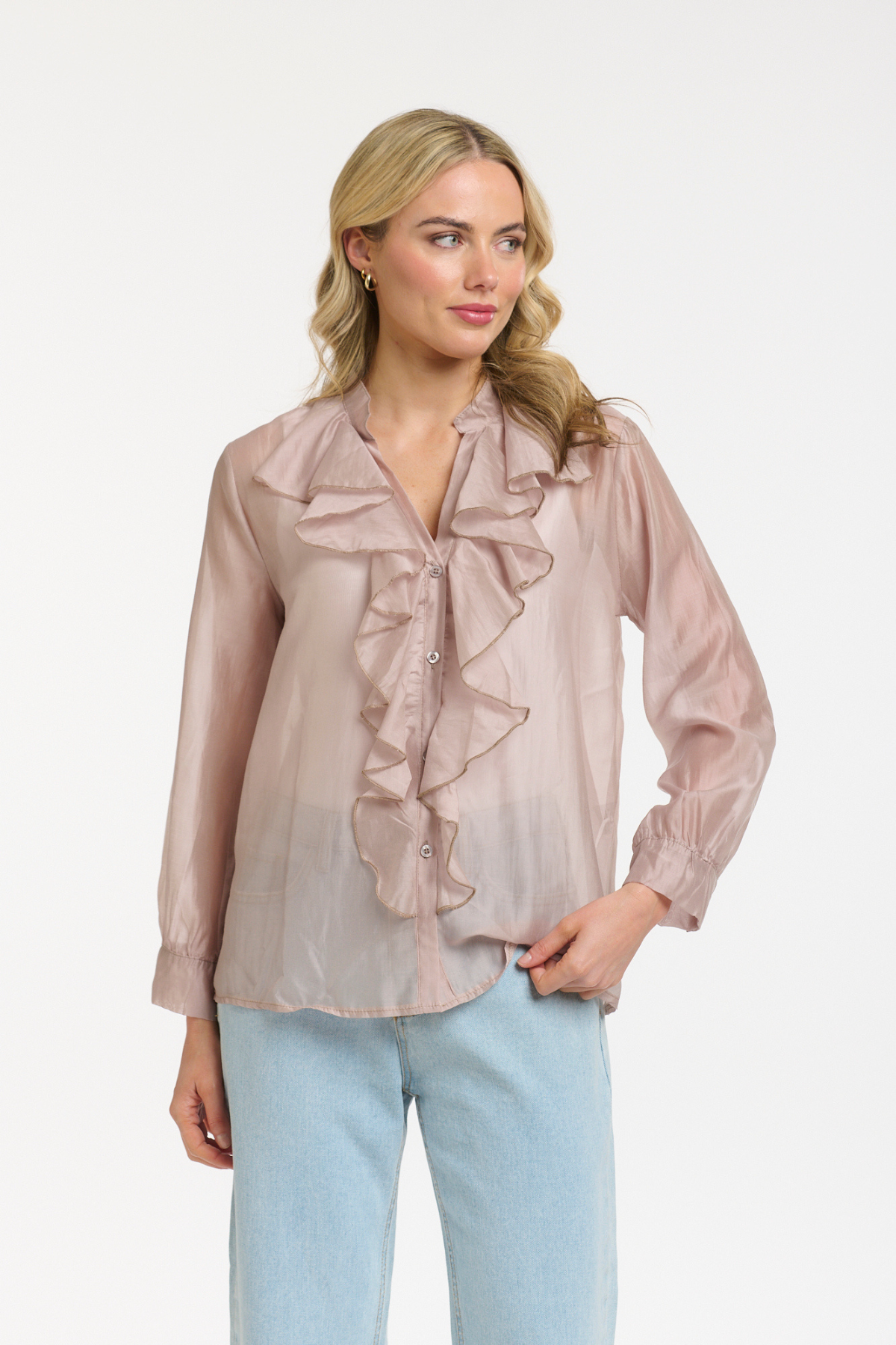 Ruffled Blouse Champagne