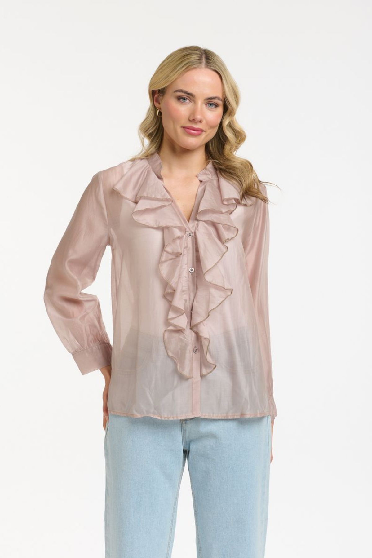Ruffled Blouse Champagne