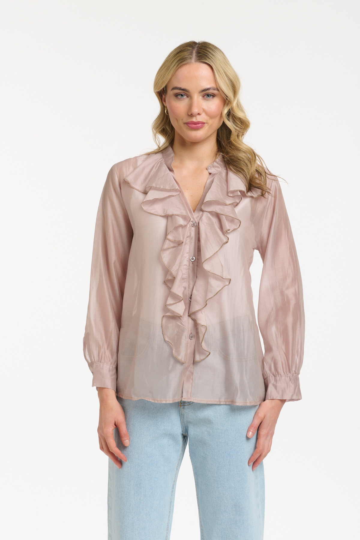 Ruffled Blouse Champagne