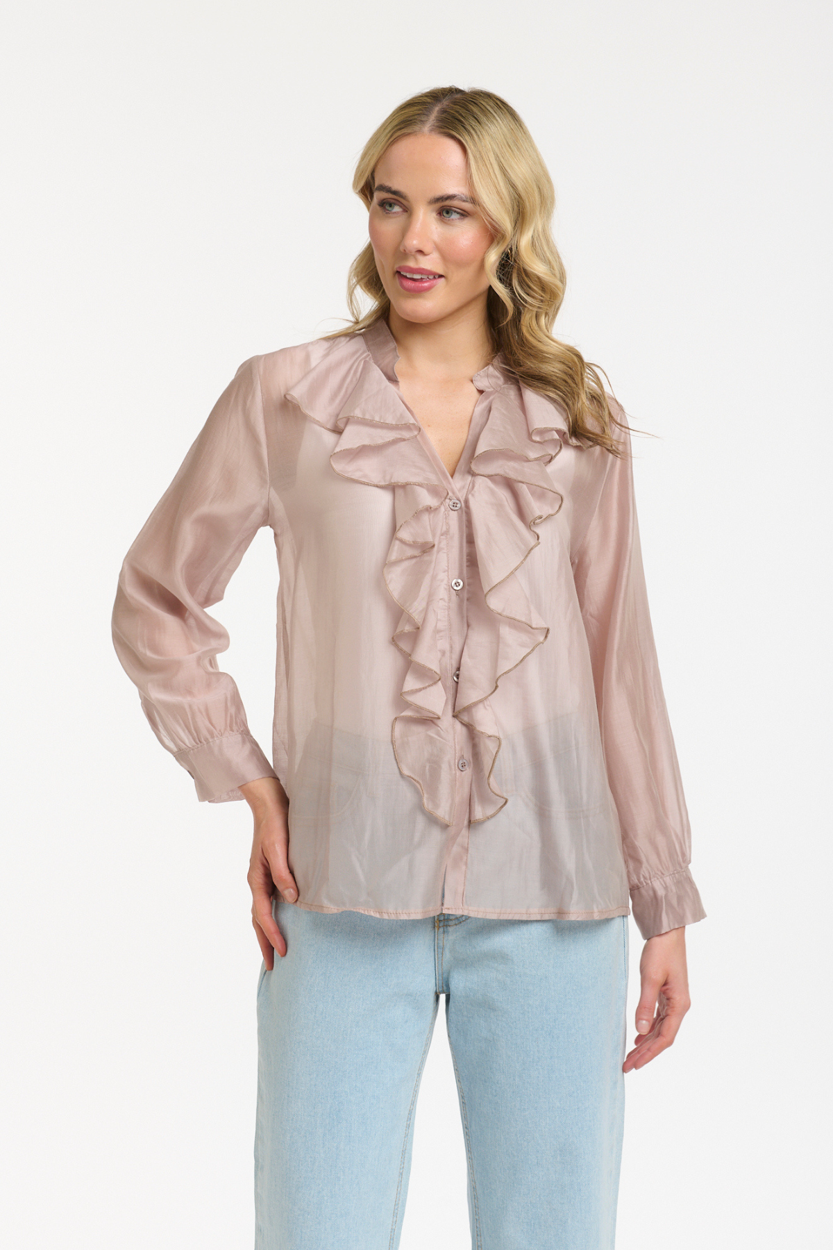 Ruffled Blouse Champagne