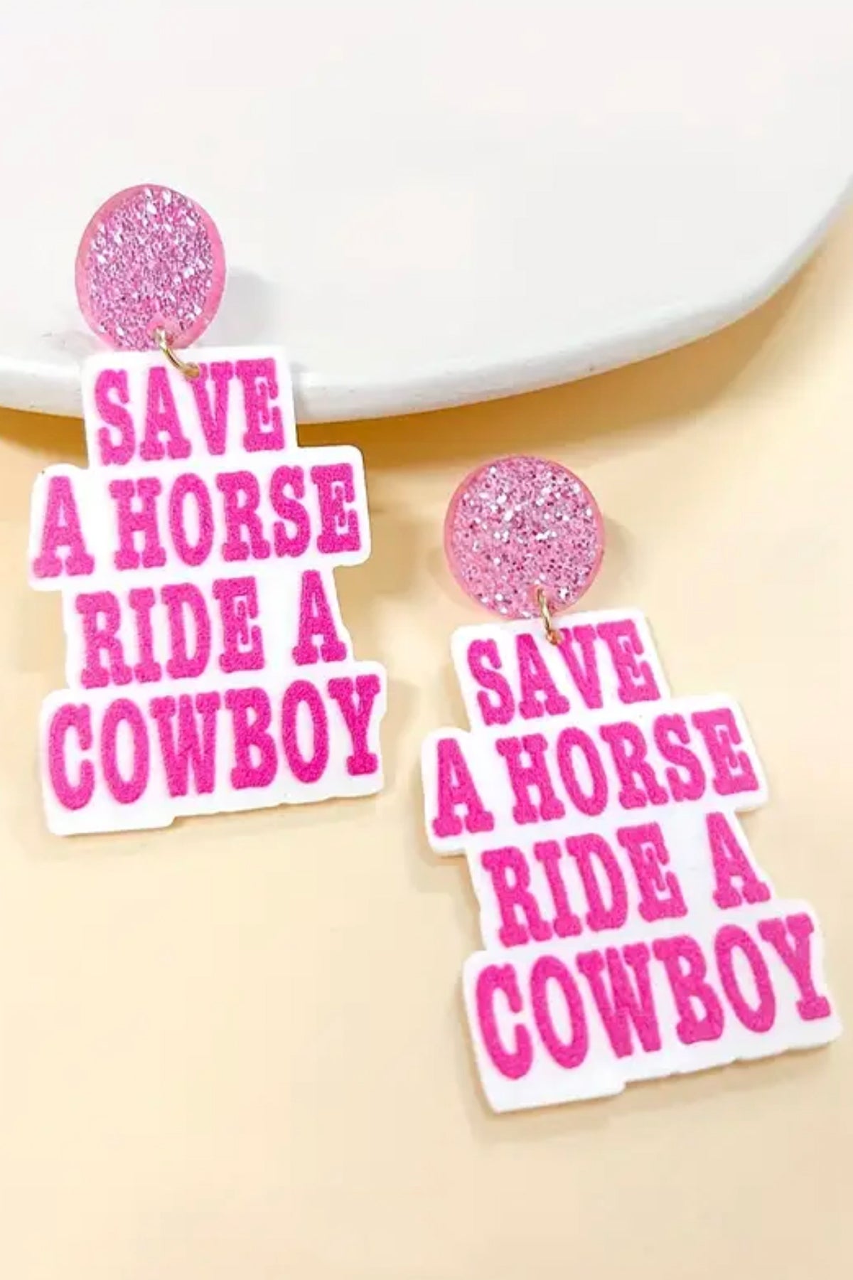 Save a Horse Ride a Cowboy Earrings