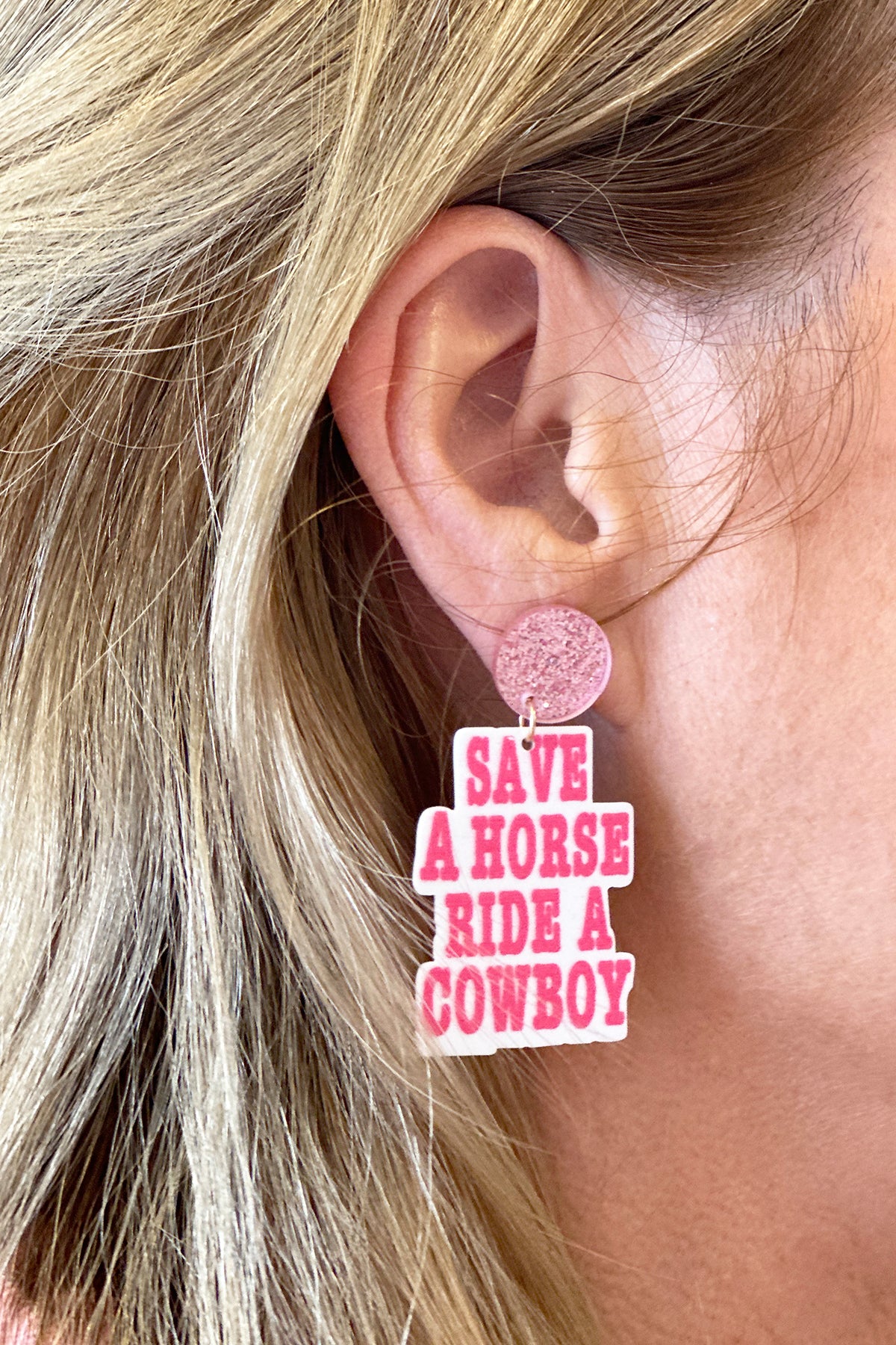 Save a Horse Ride a Cowboy Earrings