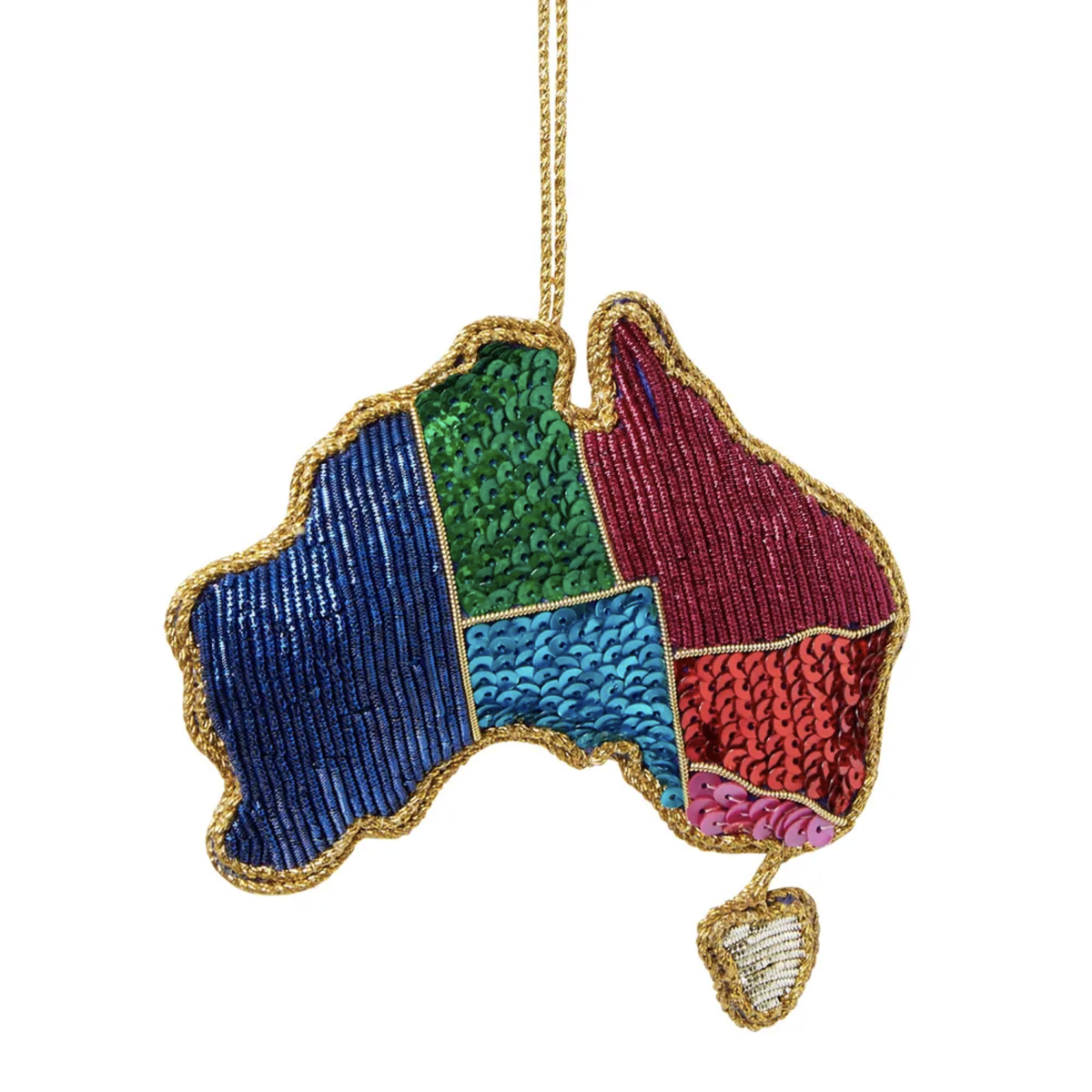 Australia Forever Sequin Tree Decoration