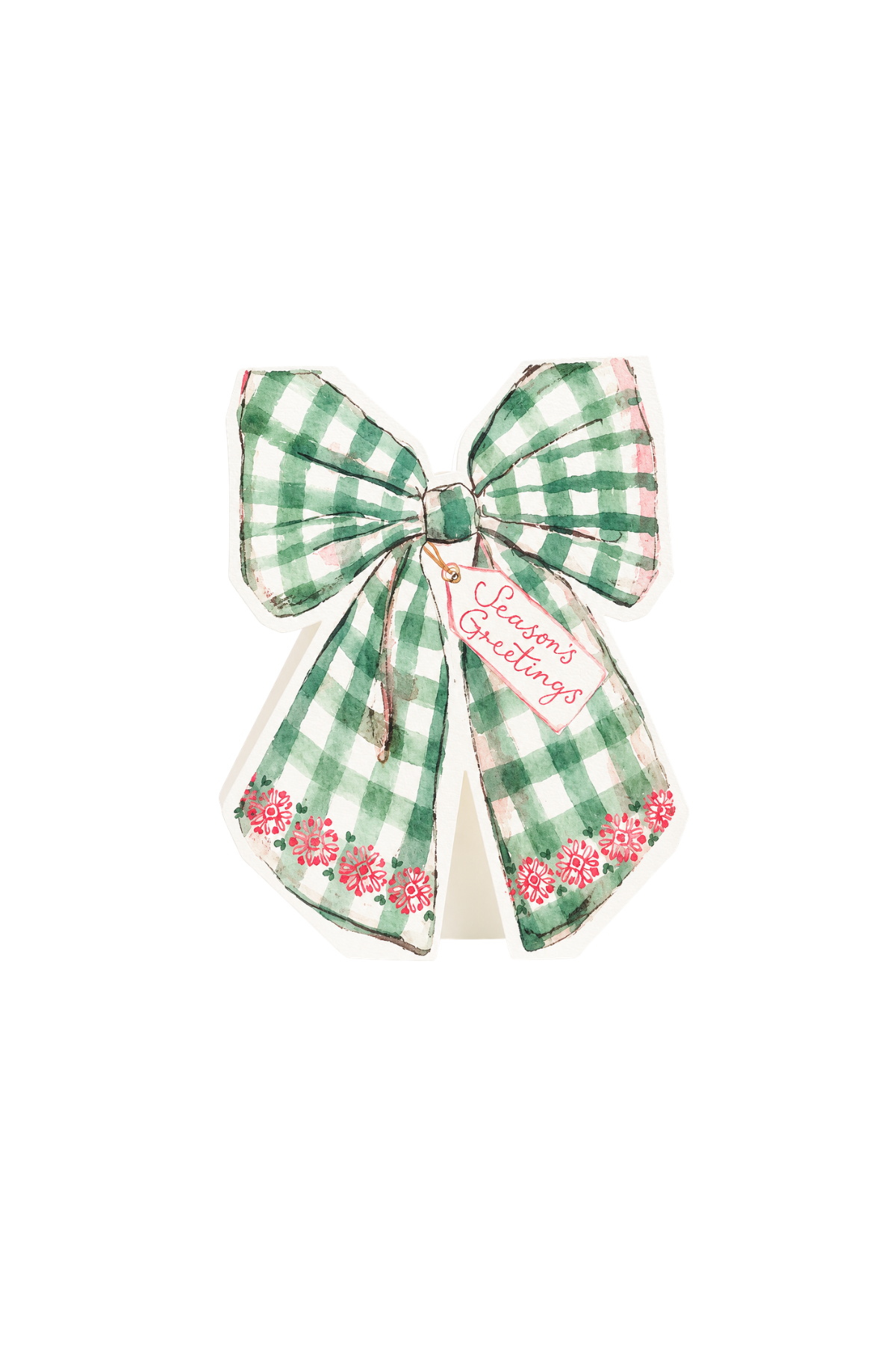 Christmas Gingham Bow Card