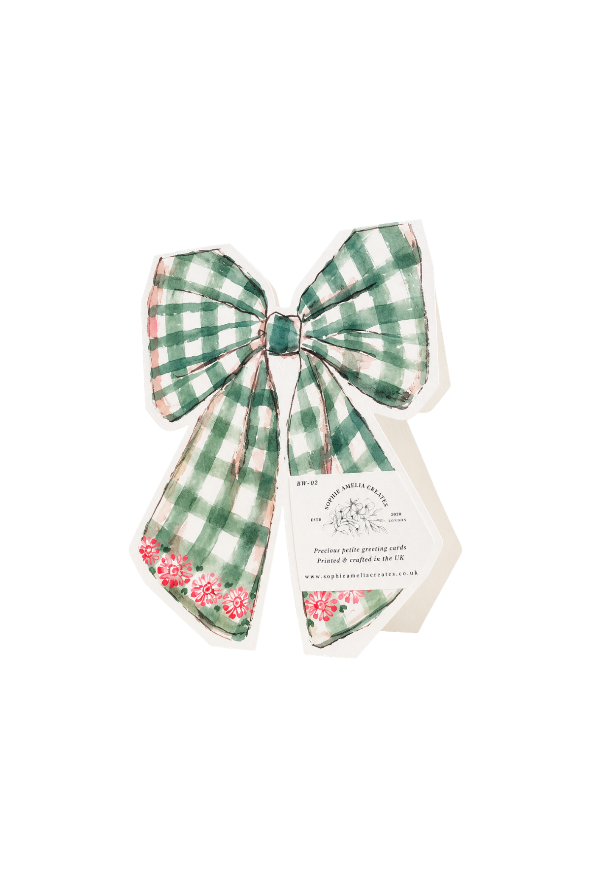Christmas Gingham Bow Card