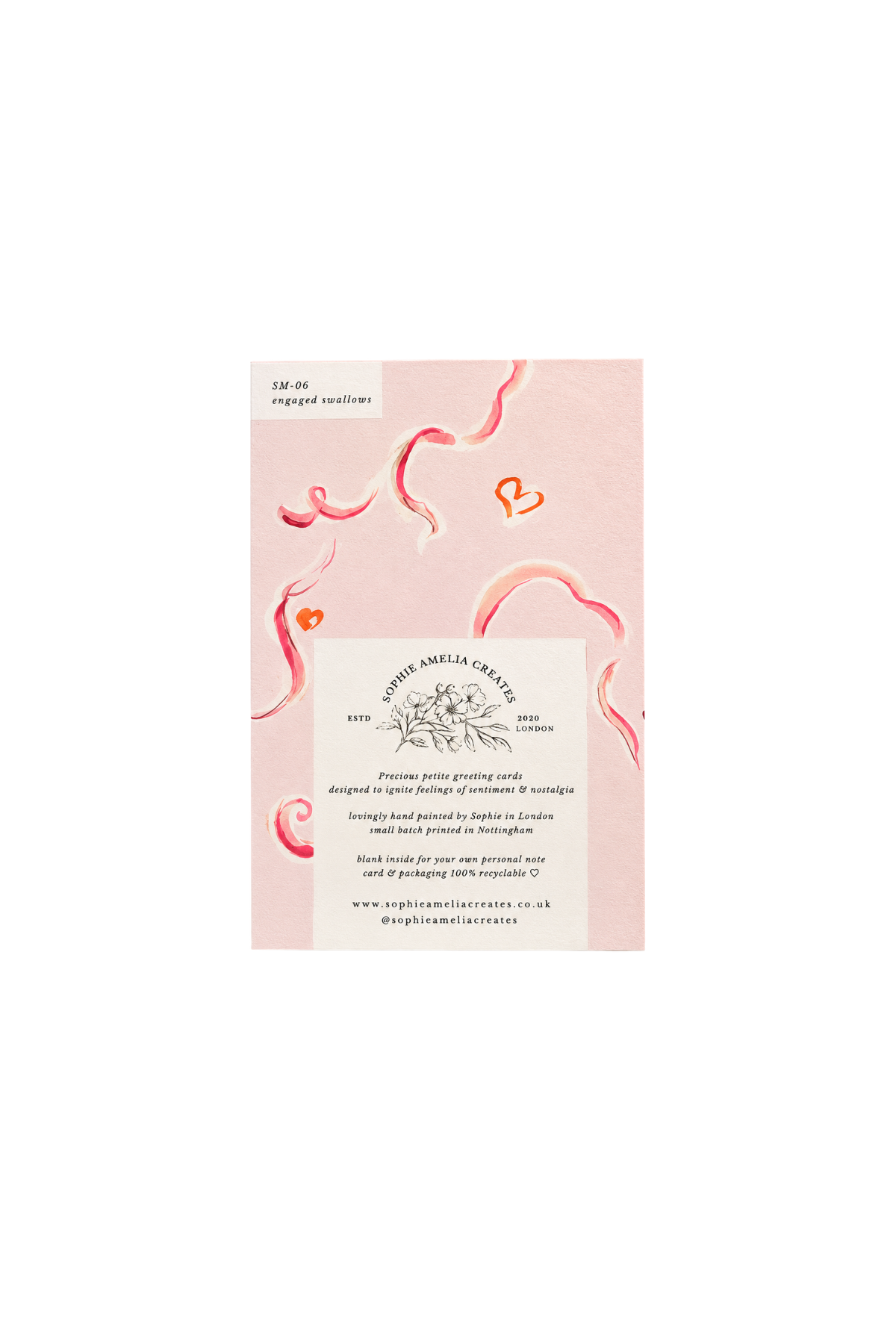 Engaged Swallows Card