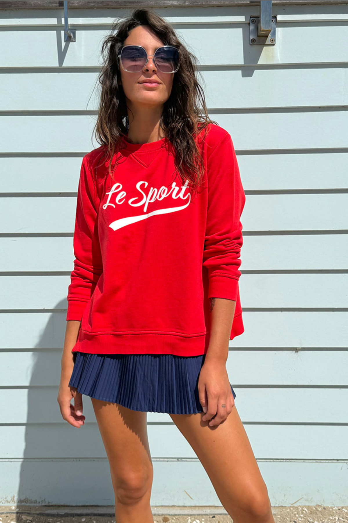Le Sport Sweater Red & White