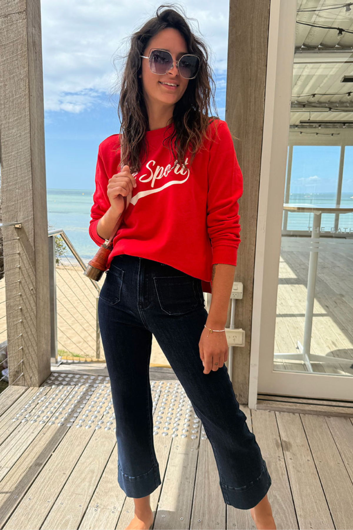 Le Sport Sweater Red & White