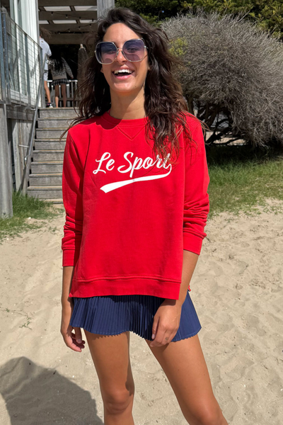 Le Sport Sweater Red & White