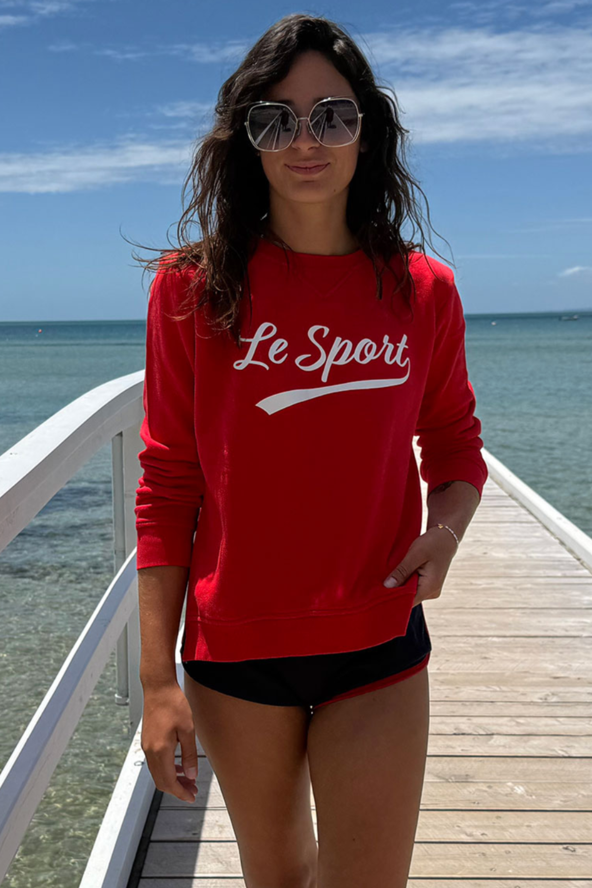 Le Sport Sweater Red & White