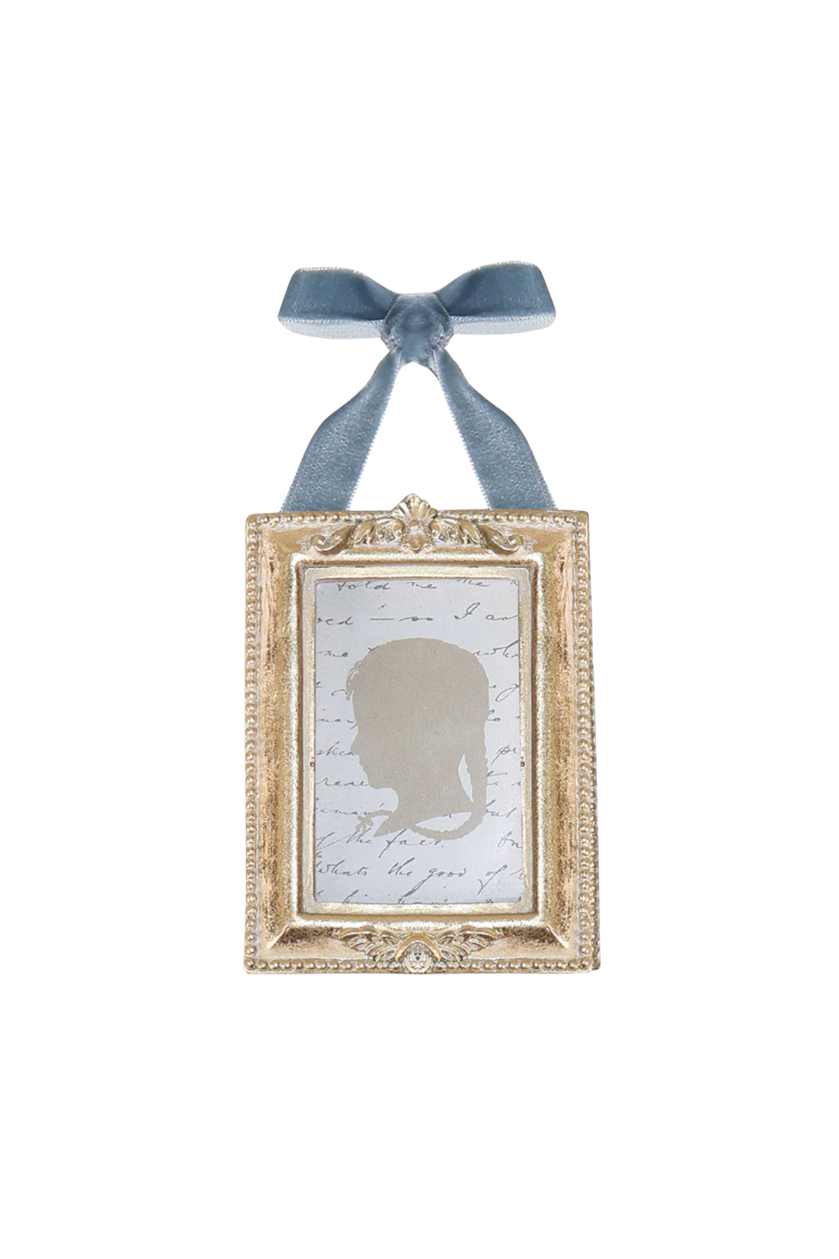 Rectangle Hanging Photo Frame Blue Ribbon