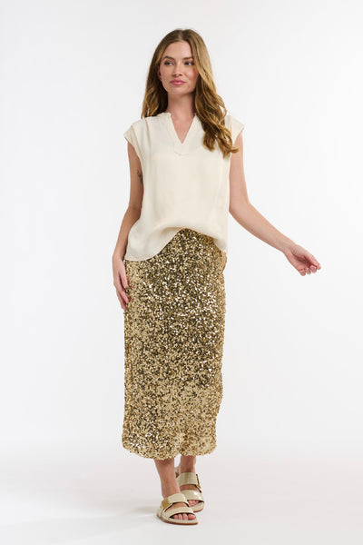 Starlet Sequin Skirt Gold