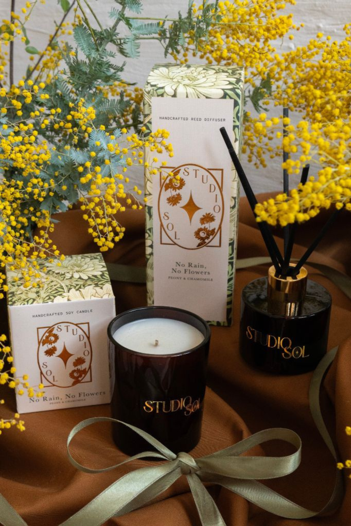 No Rain No Flowers Candle
