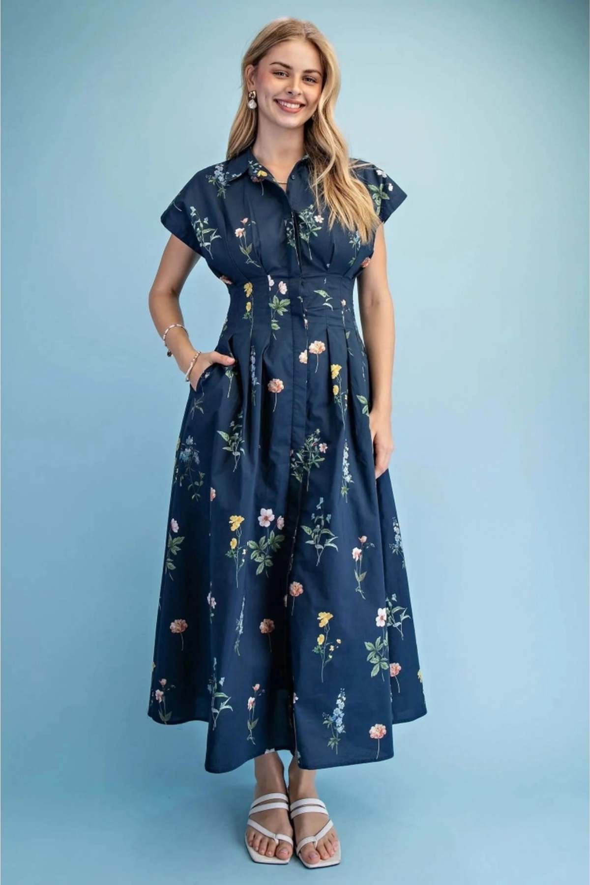 Wildflower Meadow Midi Navy