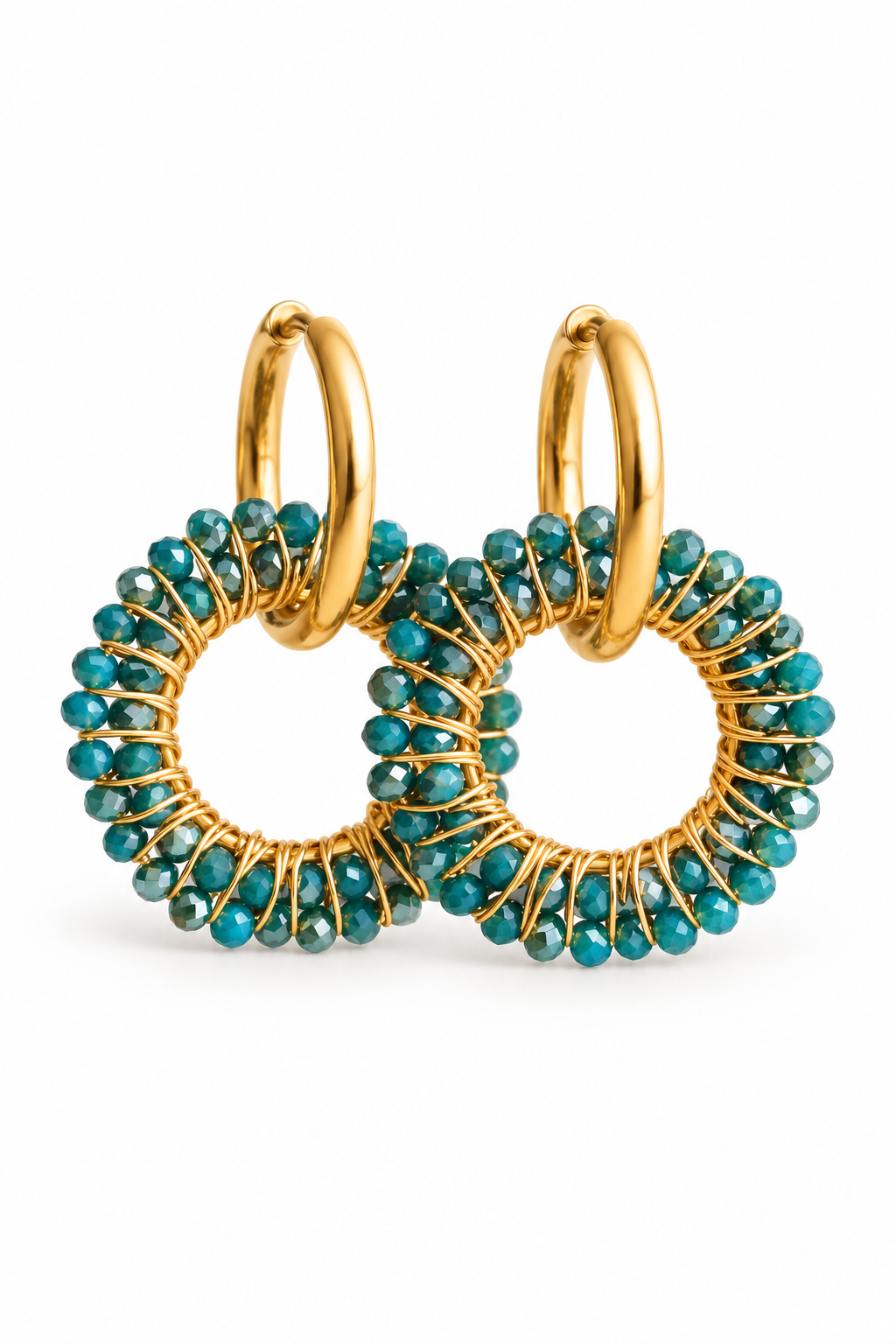 Earring Facet Pendant Emerald