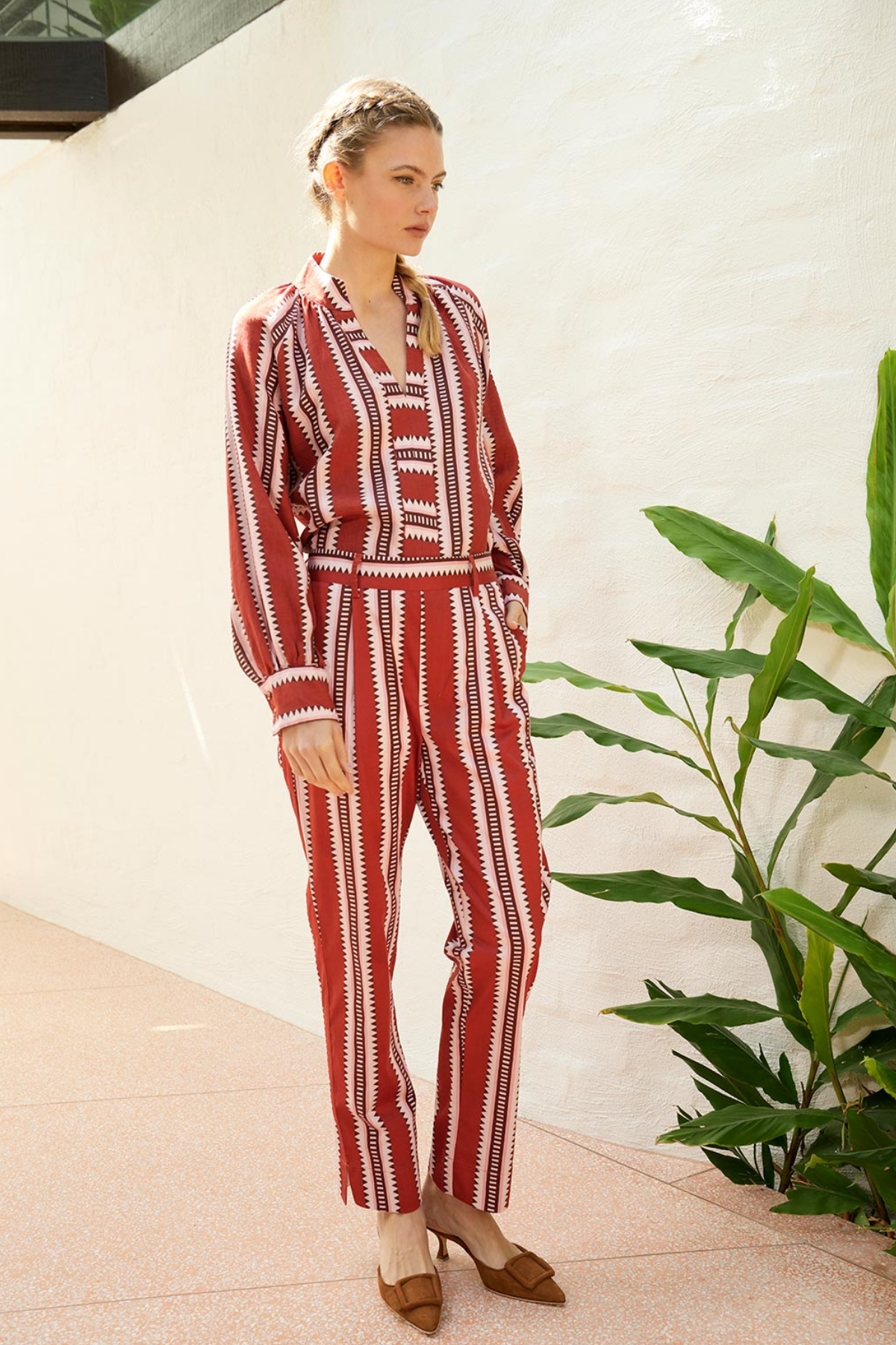 Chloe Sun Blouse Red