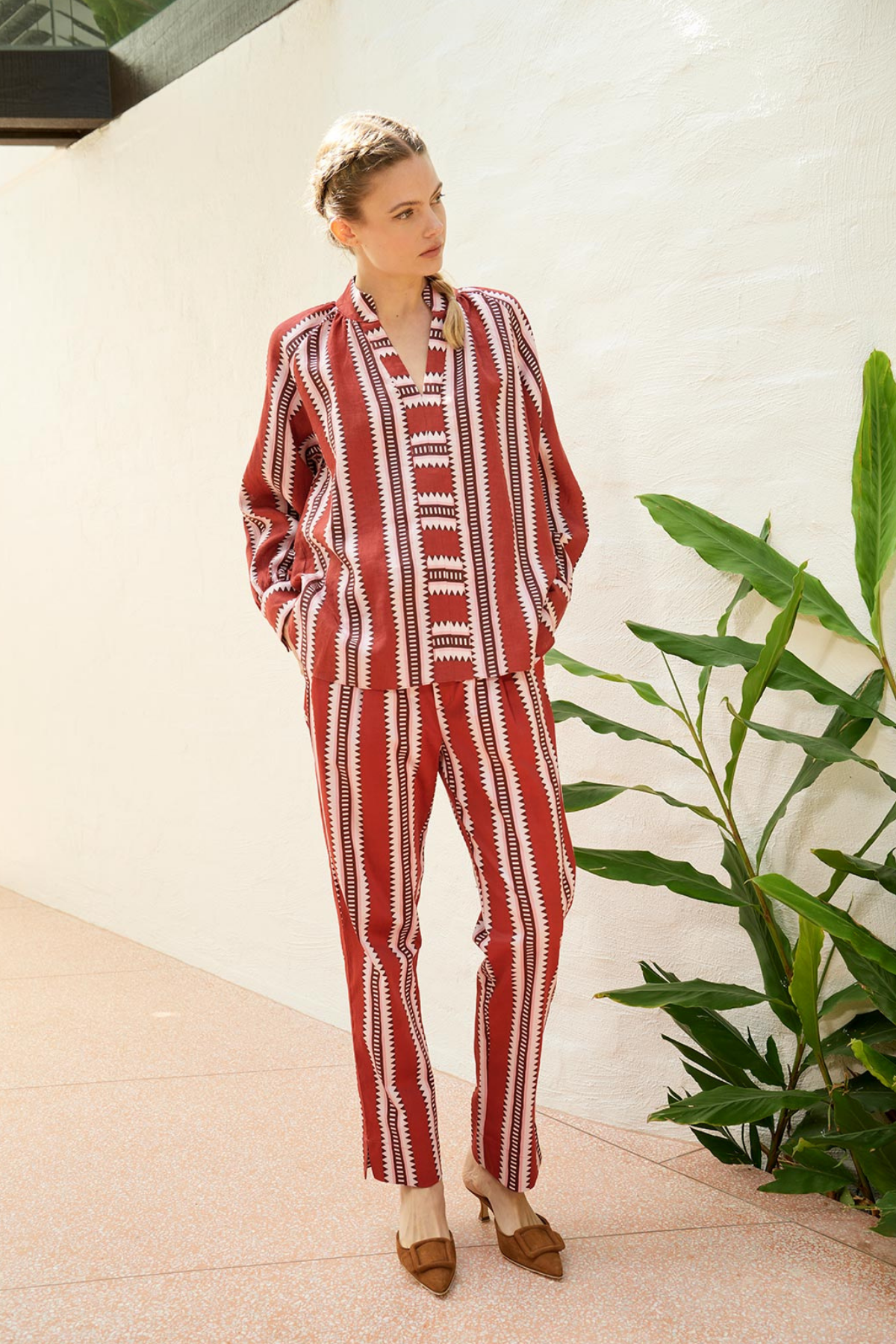 Chloe Sun Blouse Red