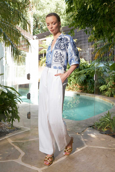Taylor Botanical Blouse Denim