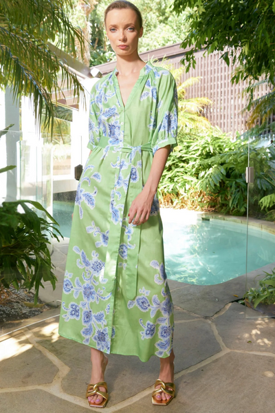 Taylor Sundance Ankle Dress Green