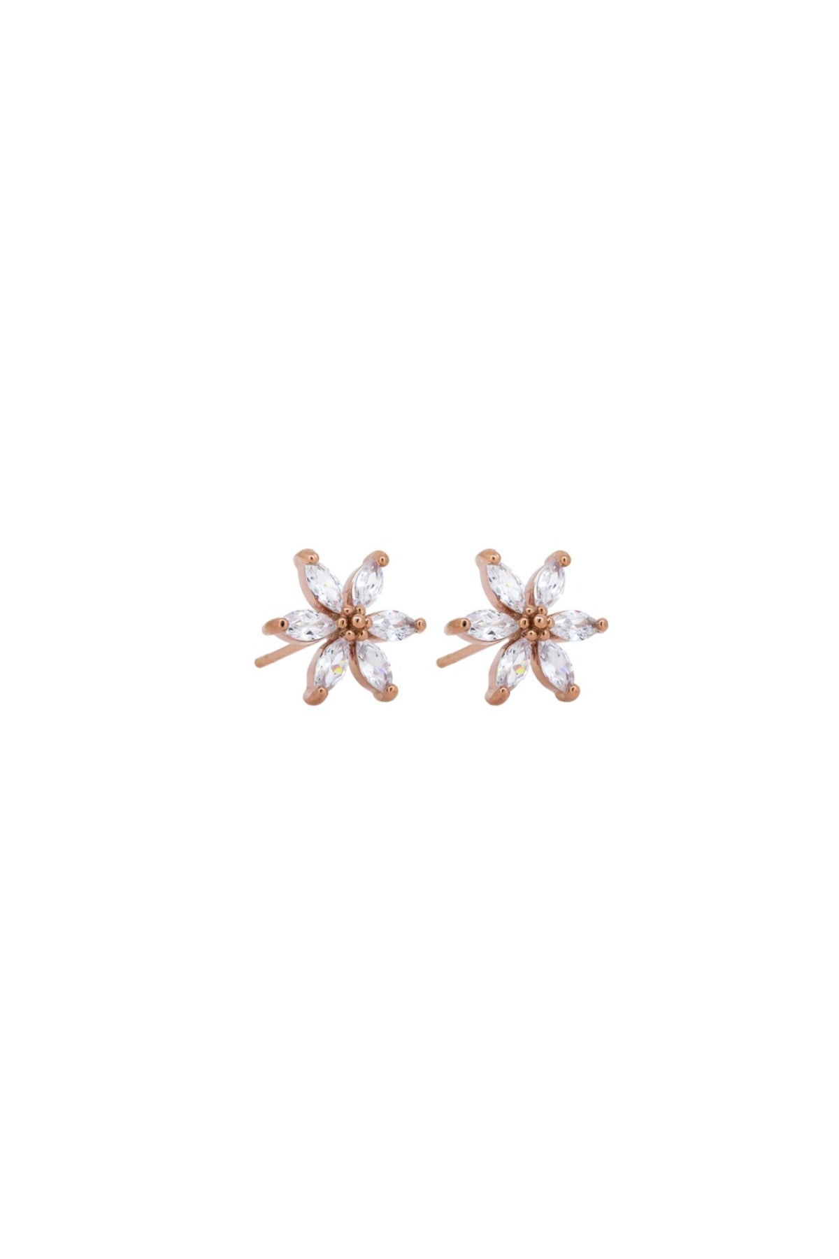 Crystal Star Flower Crystal Studs