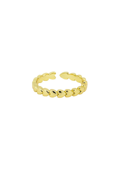 Gold Heart Band Ring