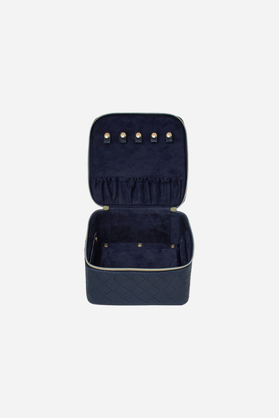 Woven Large Jewellery Cube Navy