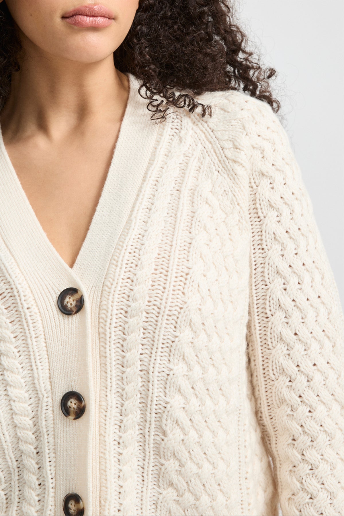 Cable Cardigan Ivory