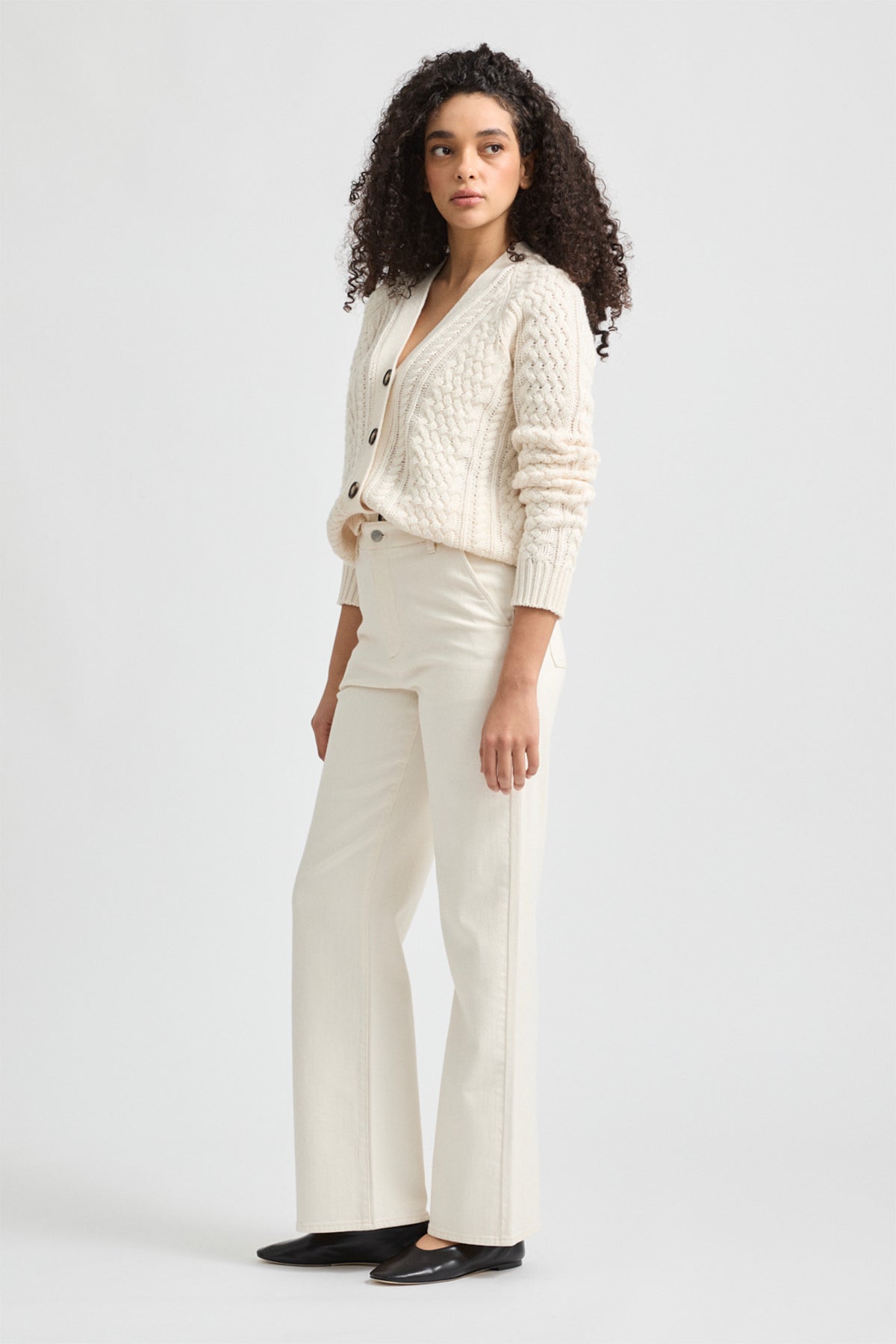 Cable Cardigan Ivory