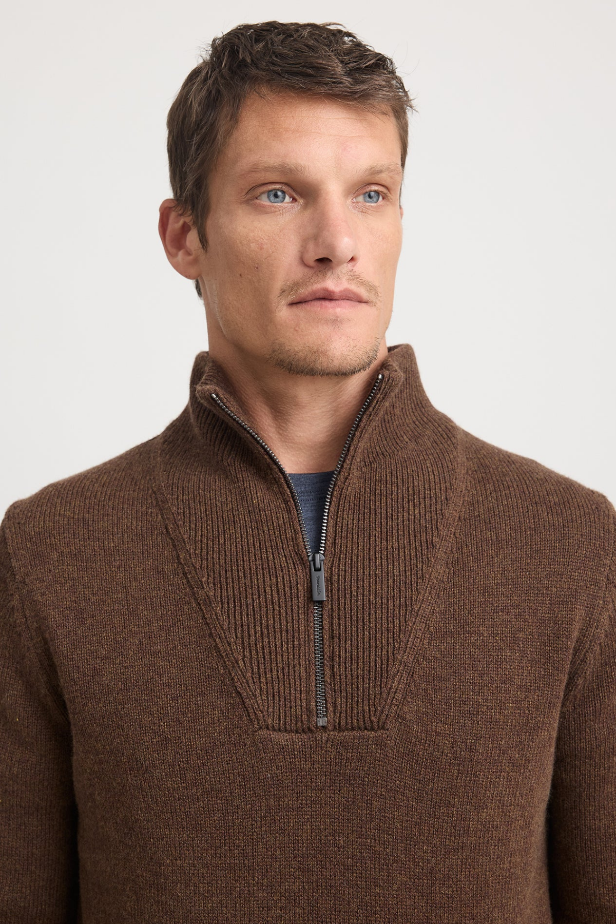 Lambswool Half Zip Otter