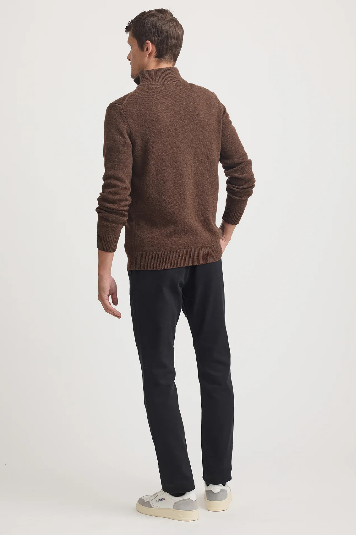 Lambswool Half Zip Otter