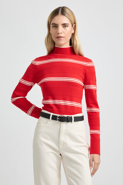 Ottoman Roll Neck Red