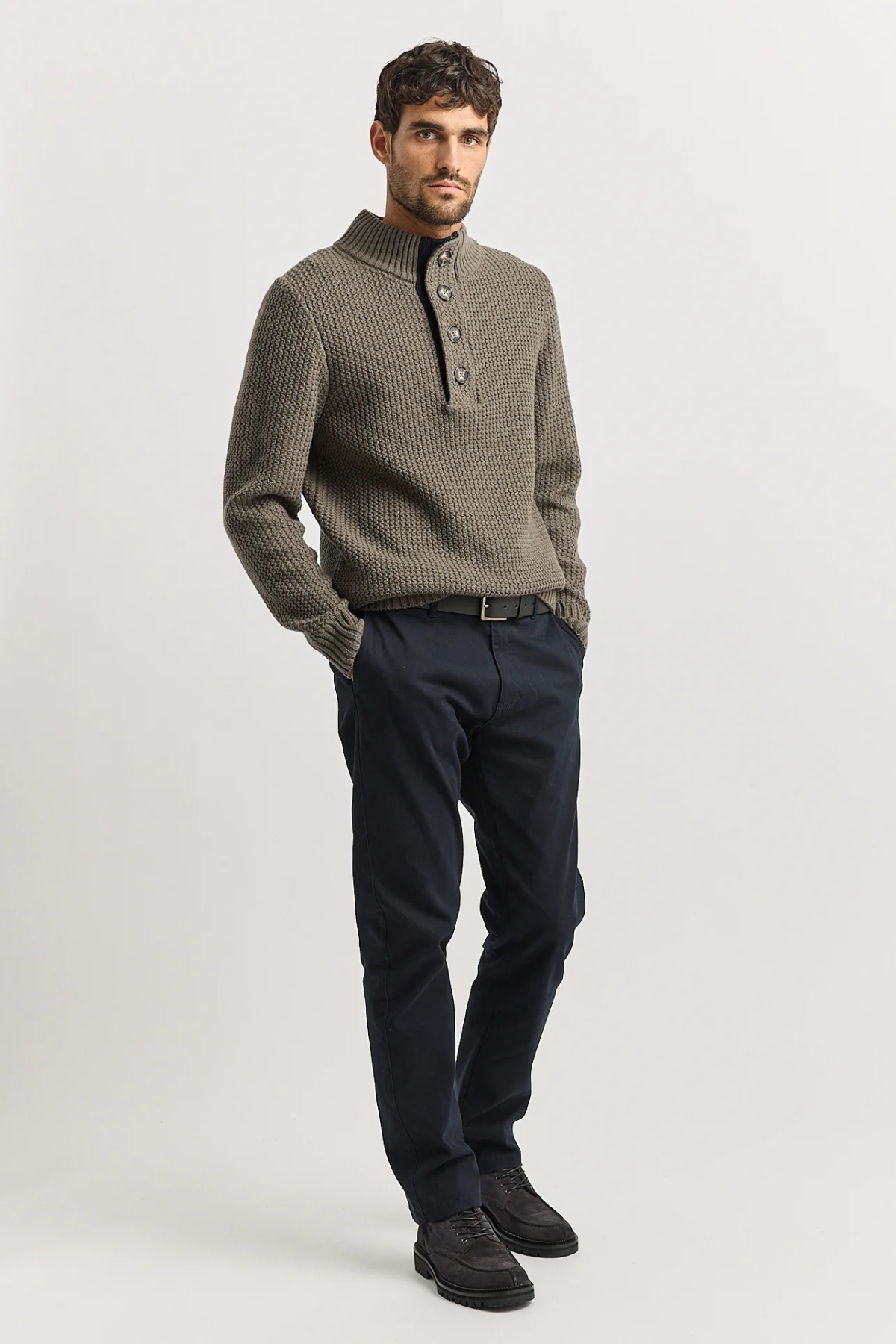 Button Tab Knit Falcon