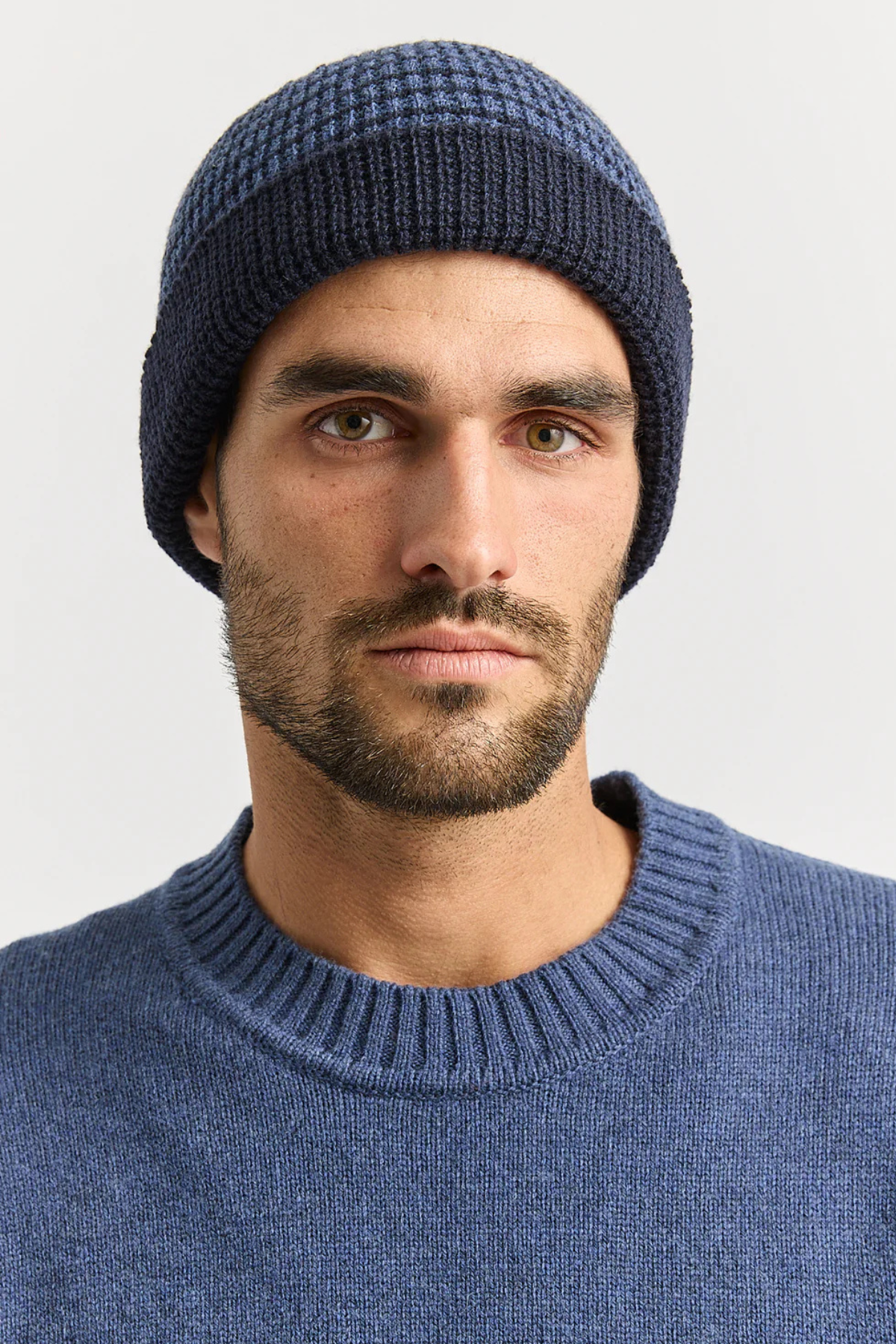Links Stripe Beanie French Navy