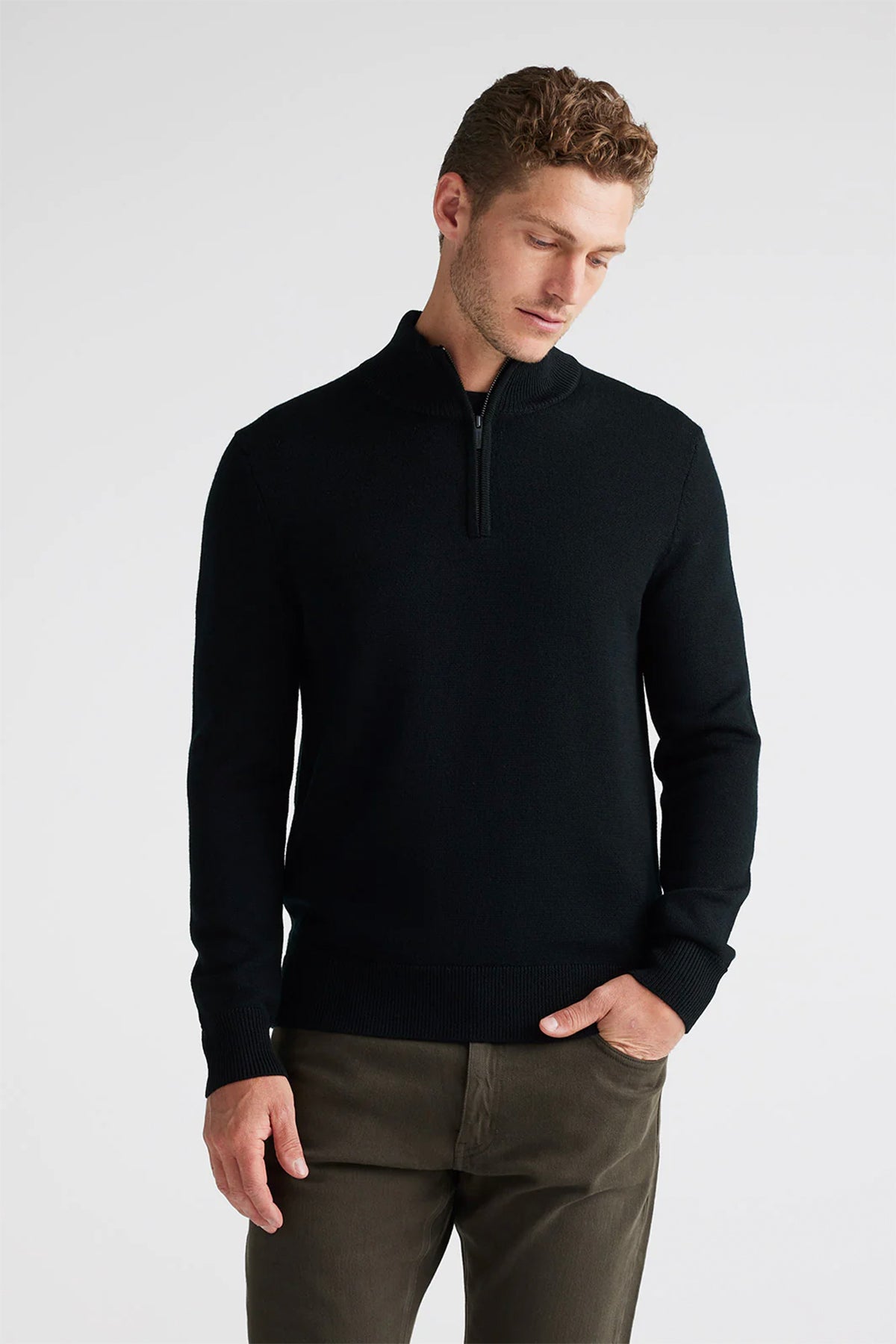 Trademark Half Zip Black