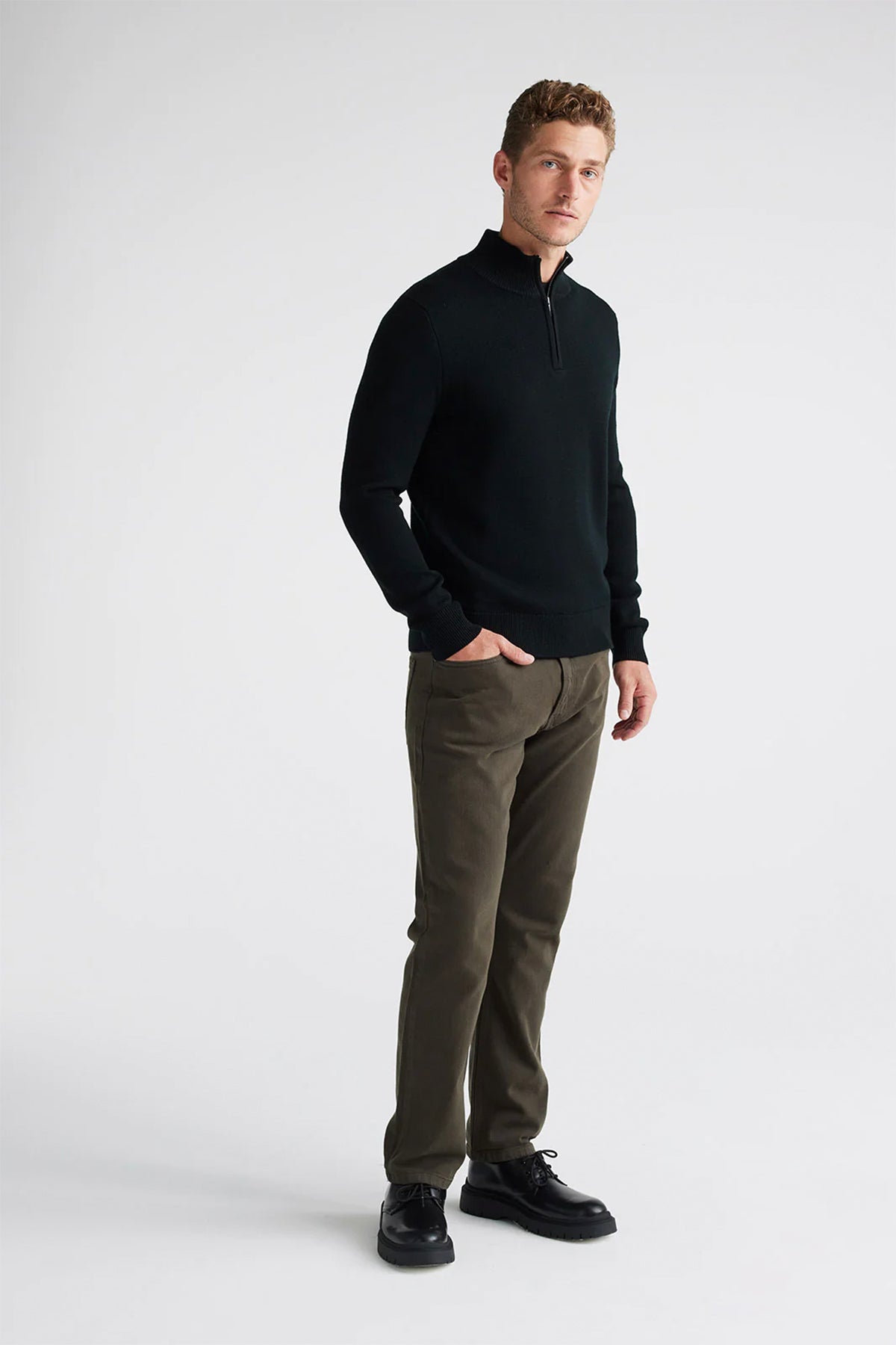 Trademark Half Zip Black