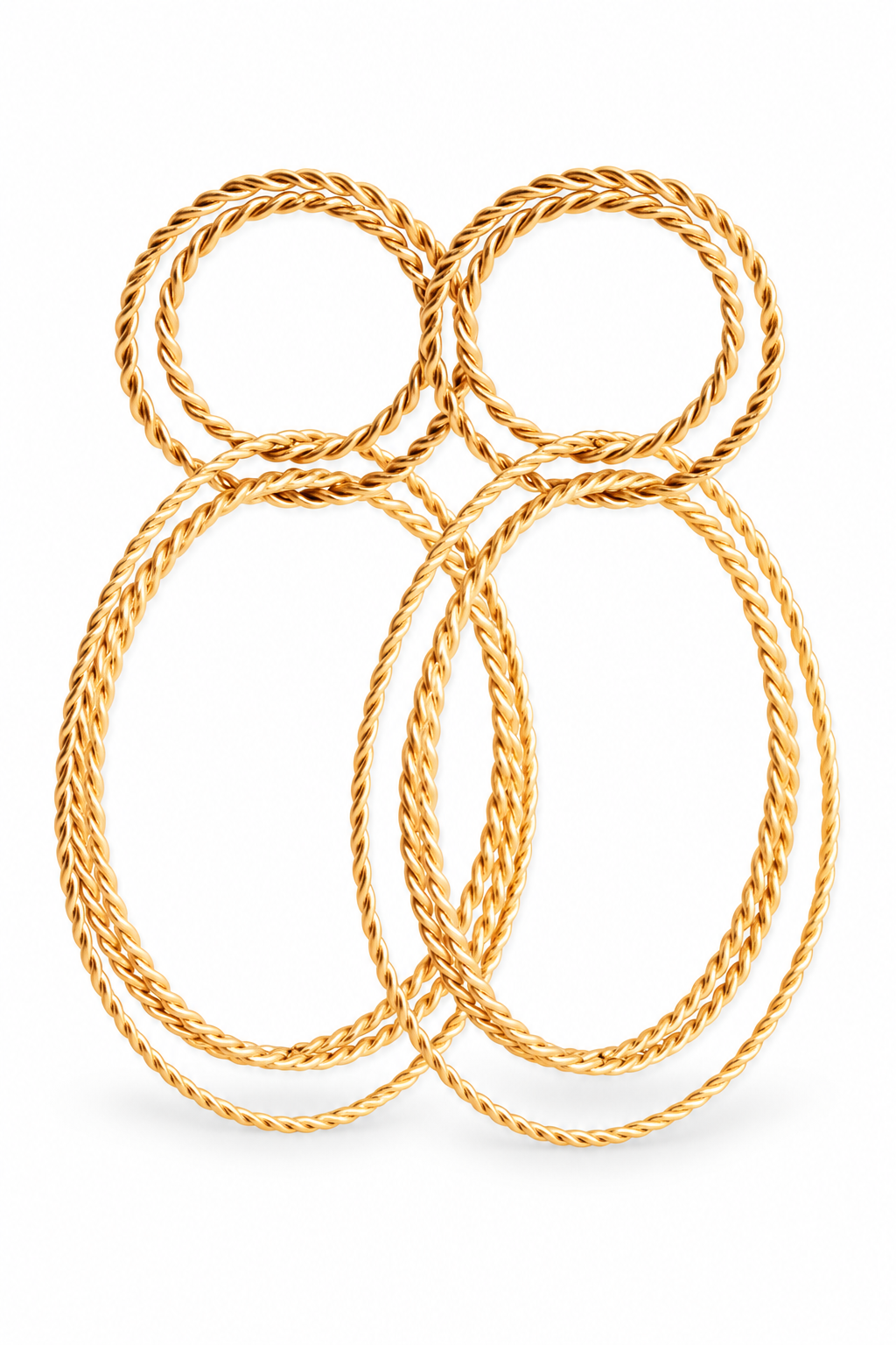 Statement Round Twisted Earrings