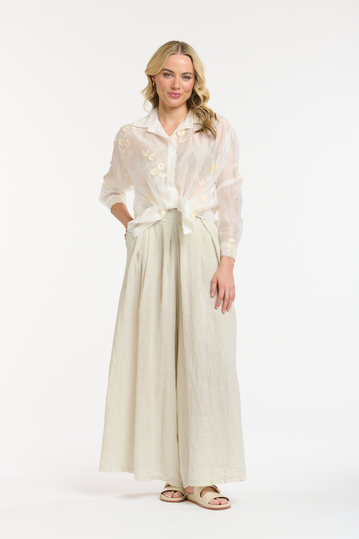 Embroidered Flower Blouse