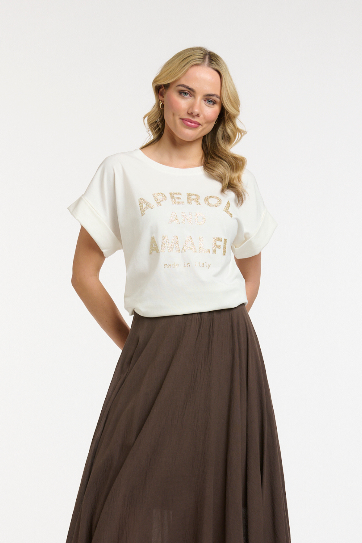 Glitter Aperol Tee Gold