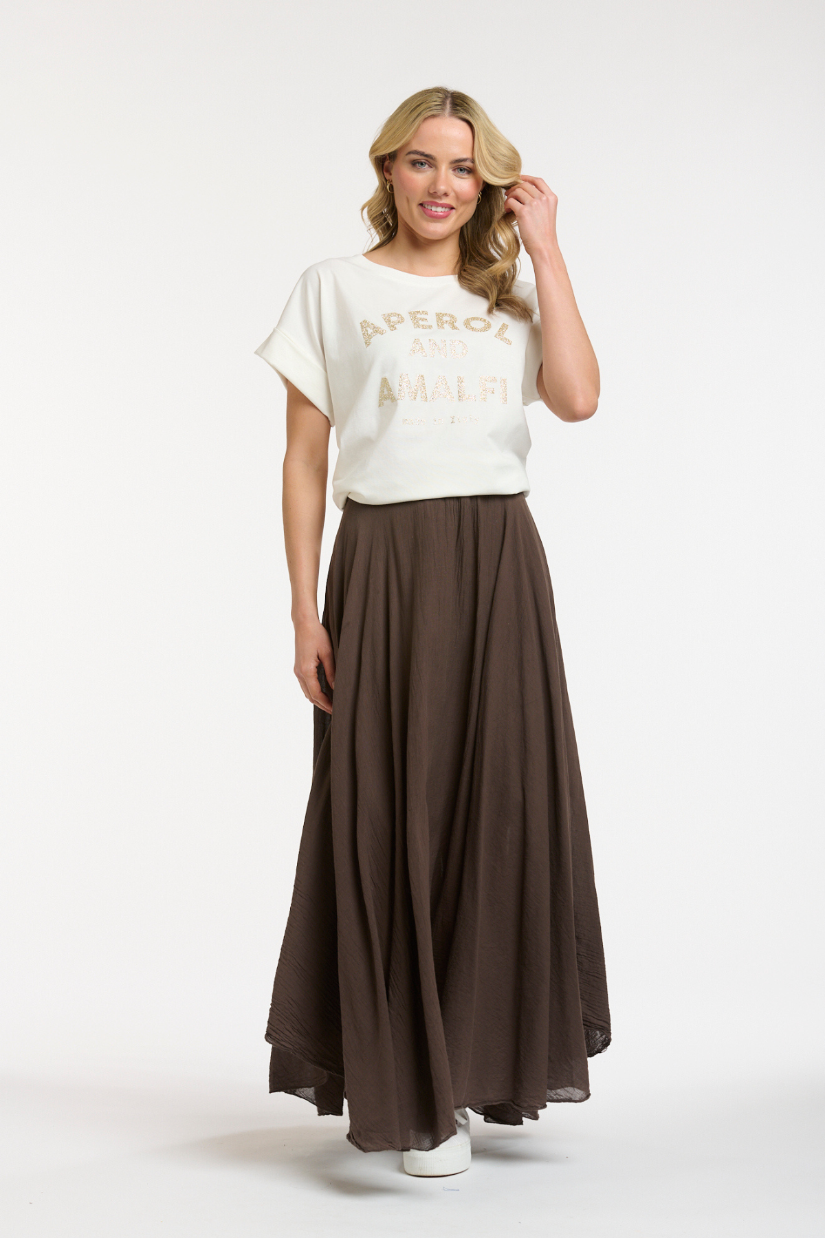 Glitter Aperol Tee Gold