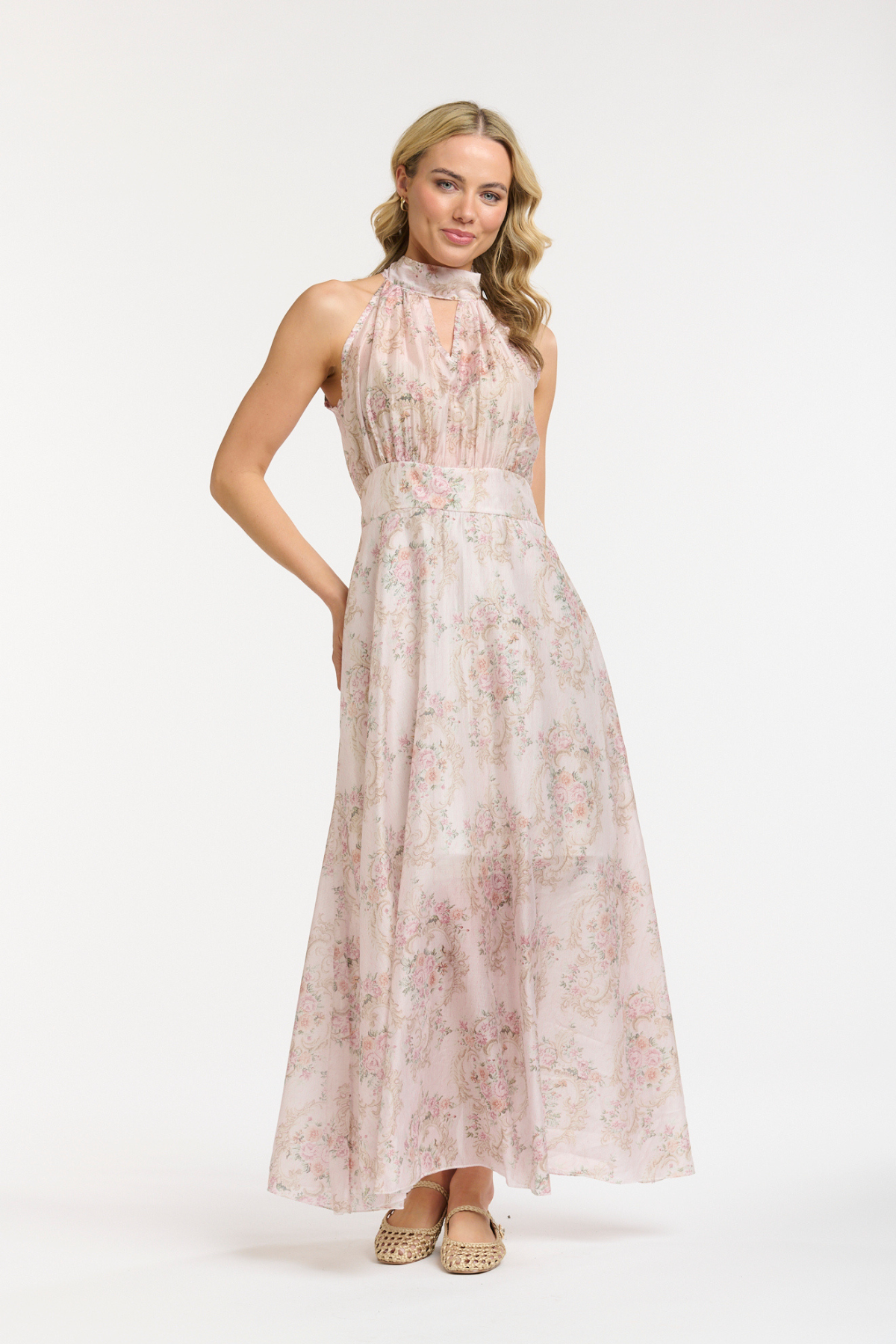 Halter Neck Dress Pink
