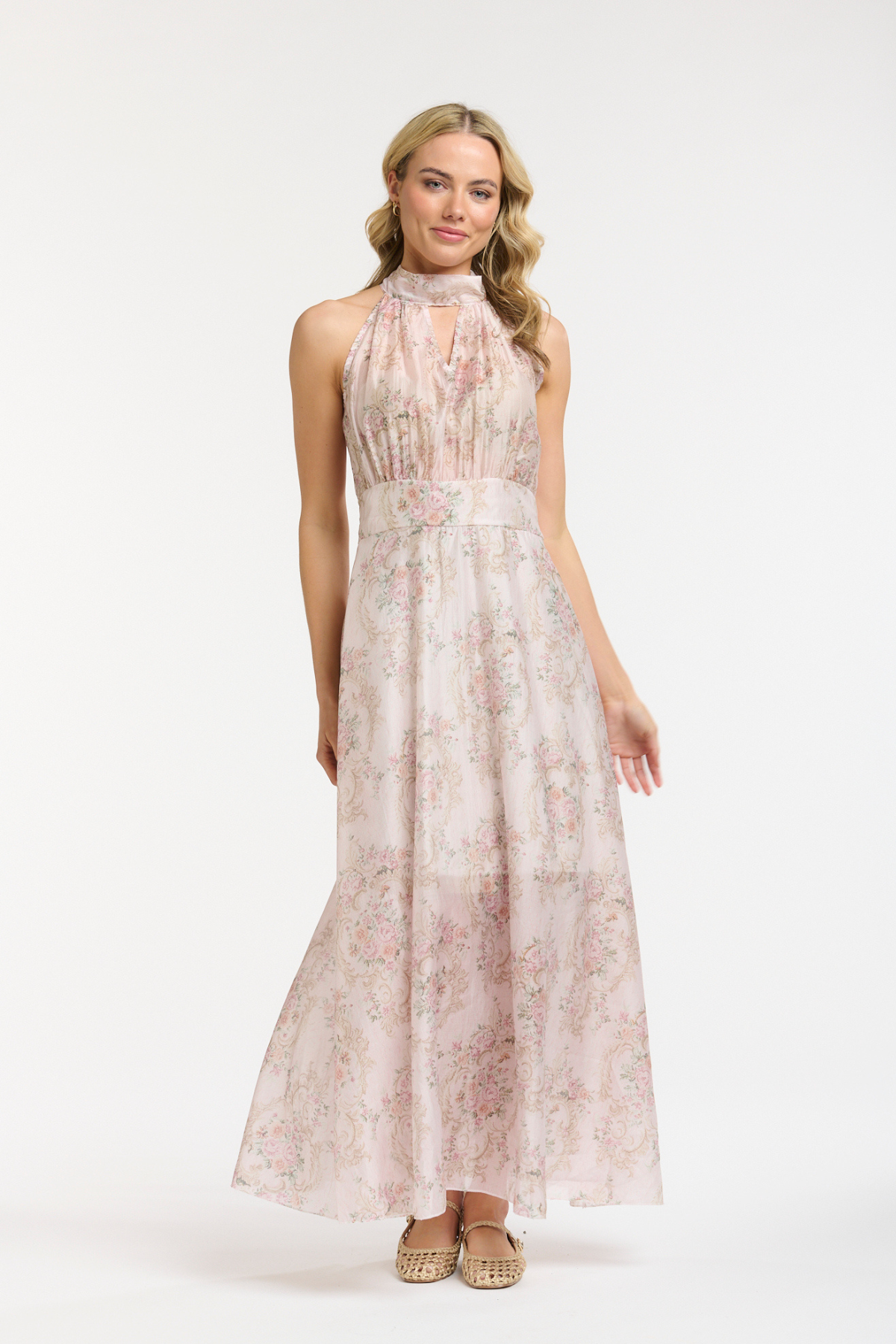 Halter Neck Dress Pink