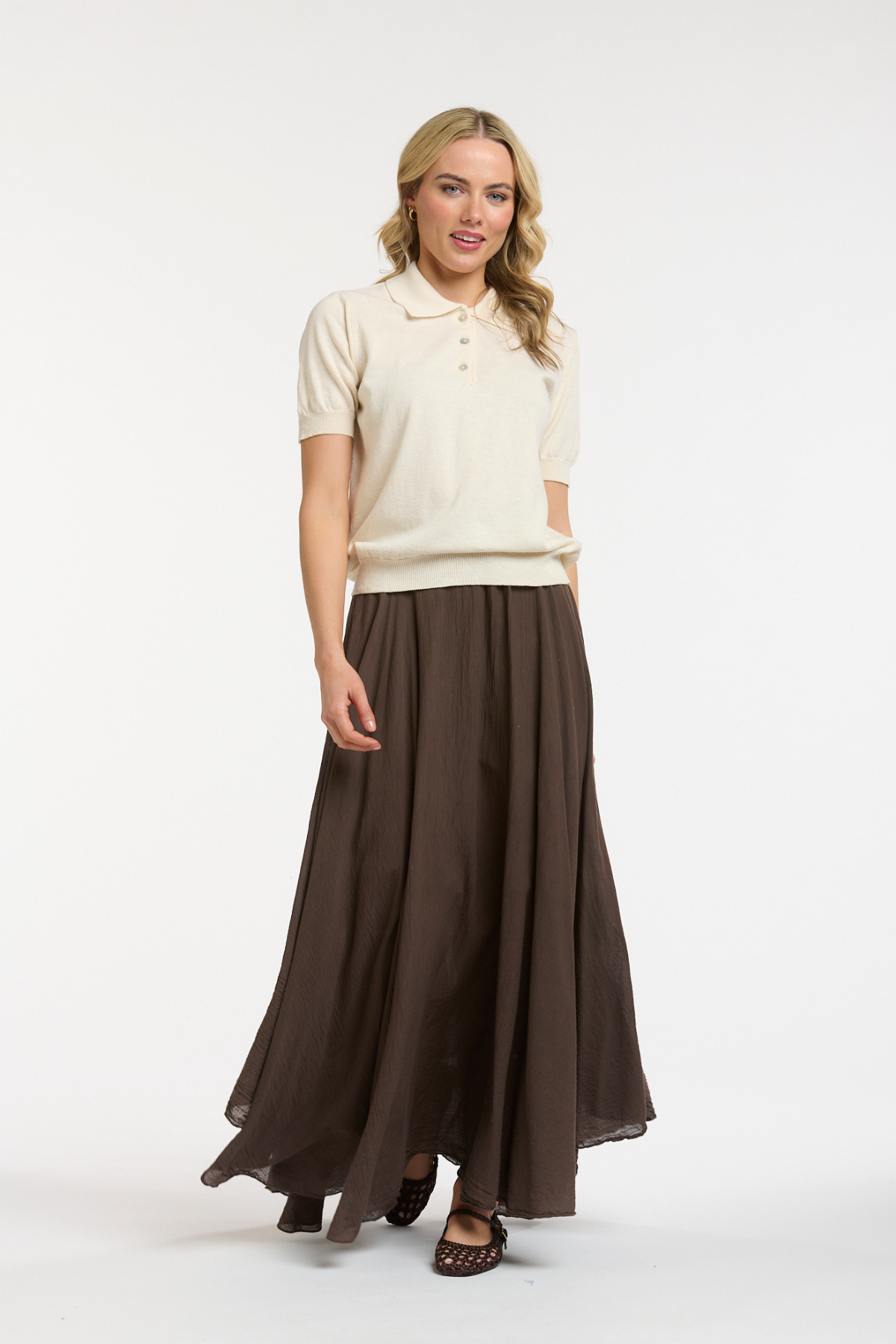 Knit Polo Cream