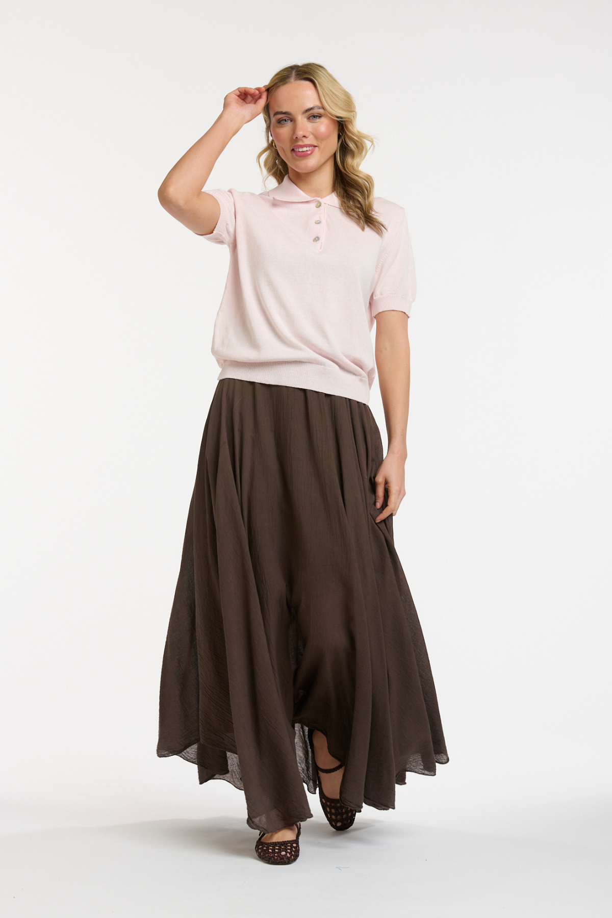 Knit Polo Light Pink