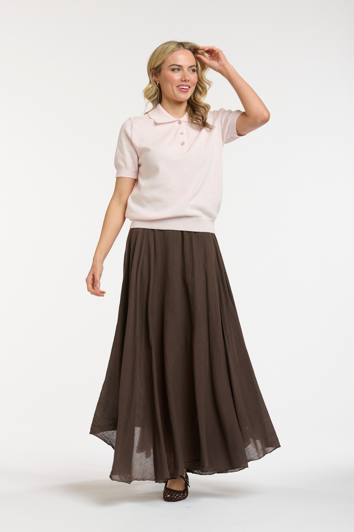 Knit Polo Light Pink