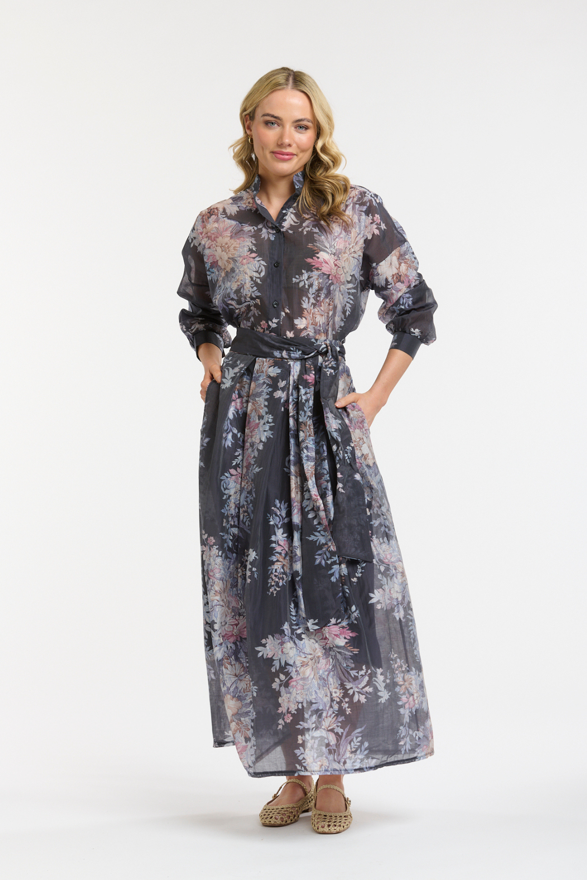 Botanical Floral Navy Print Skirt