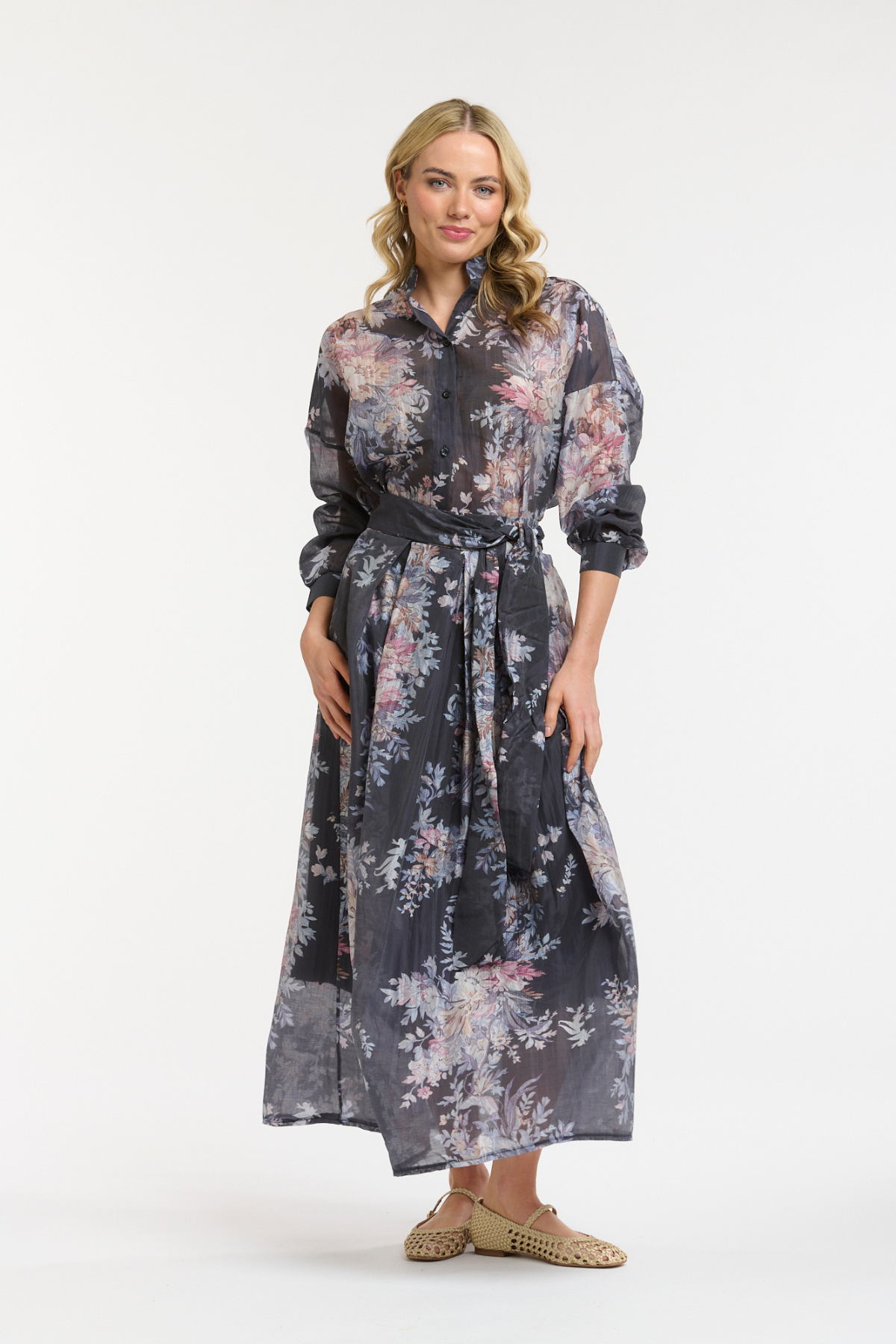 Botanical Floral Navy Print Skirt