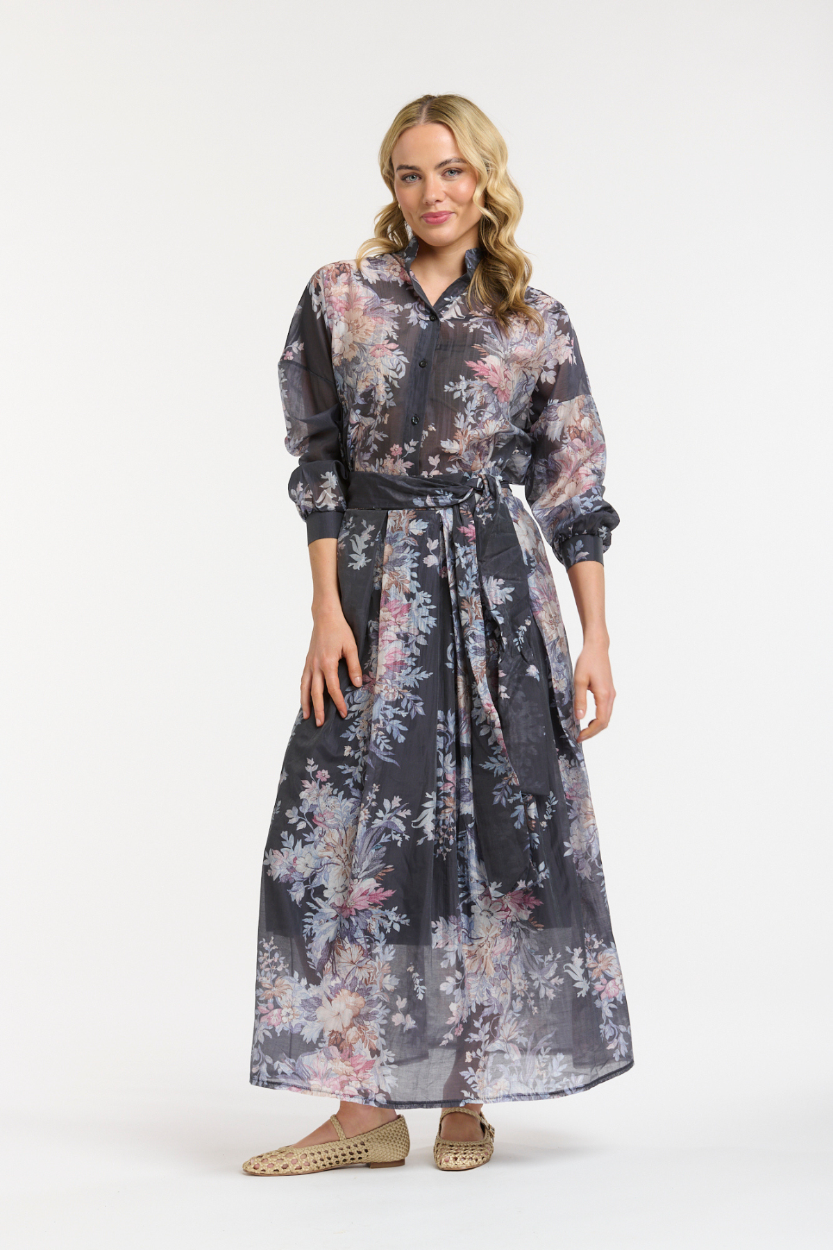 Botanical Floral Navy Print Skirt