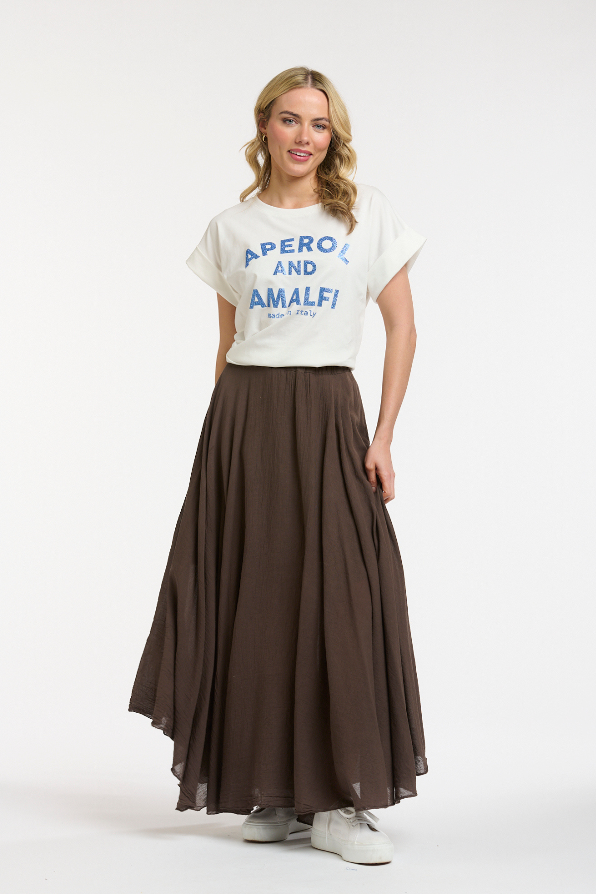 Glitter Aperol Tee Blue