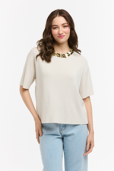 Celeste Knit Top Sequin Detail
